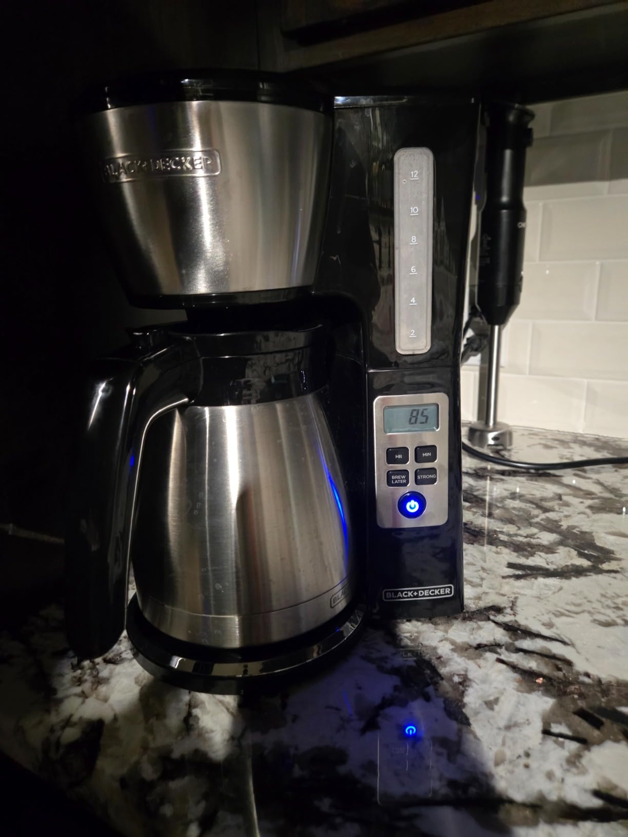 BLACK+DECKER 12 Cup Thermal Programmable Coffee Maker with Brew Strength and VORTEX Technology, Black/Steel, CM2046S customer photo 2