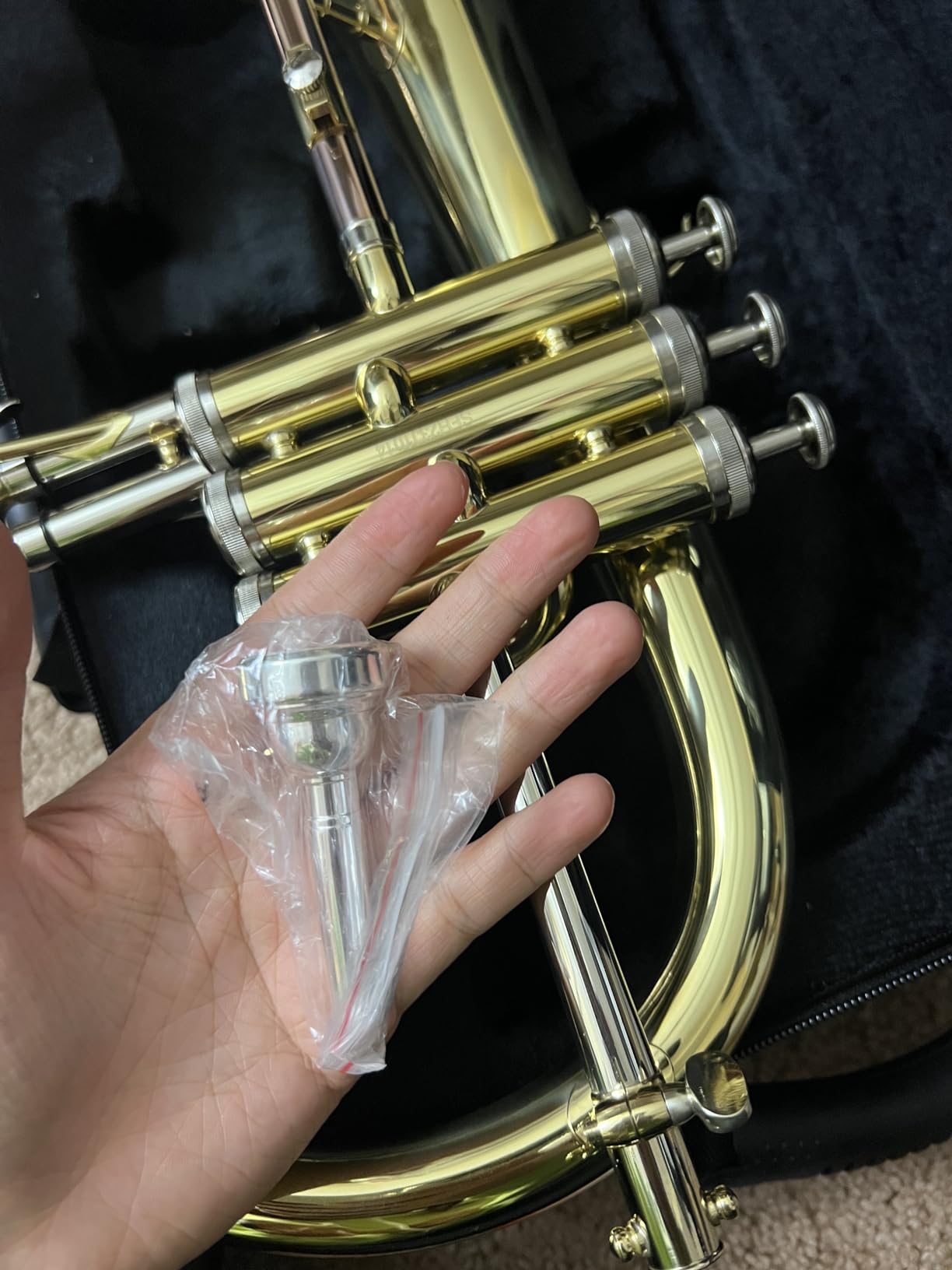 SFH-8336 Brass Flugelhorn 3 Valve Instrument with Case customer photo 2