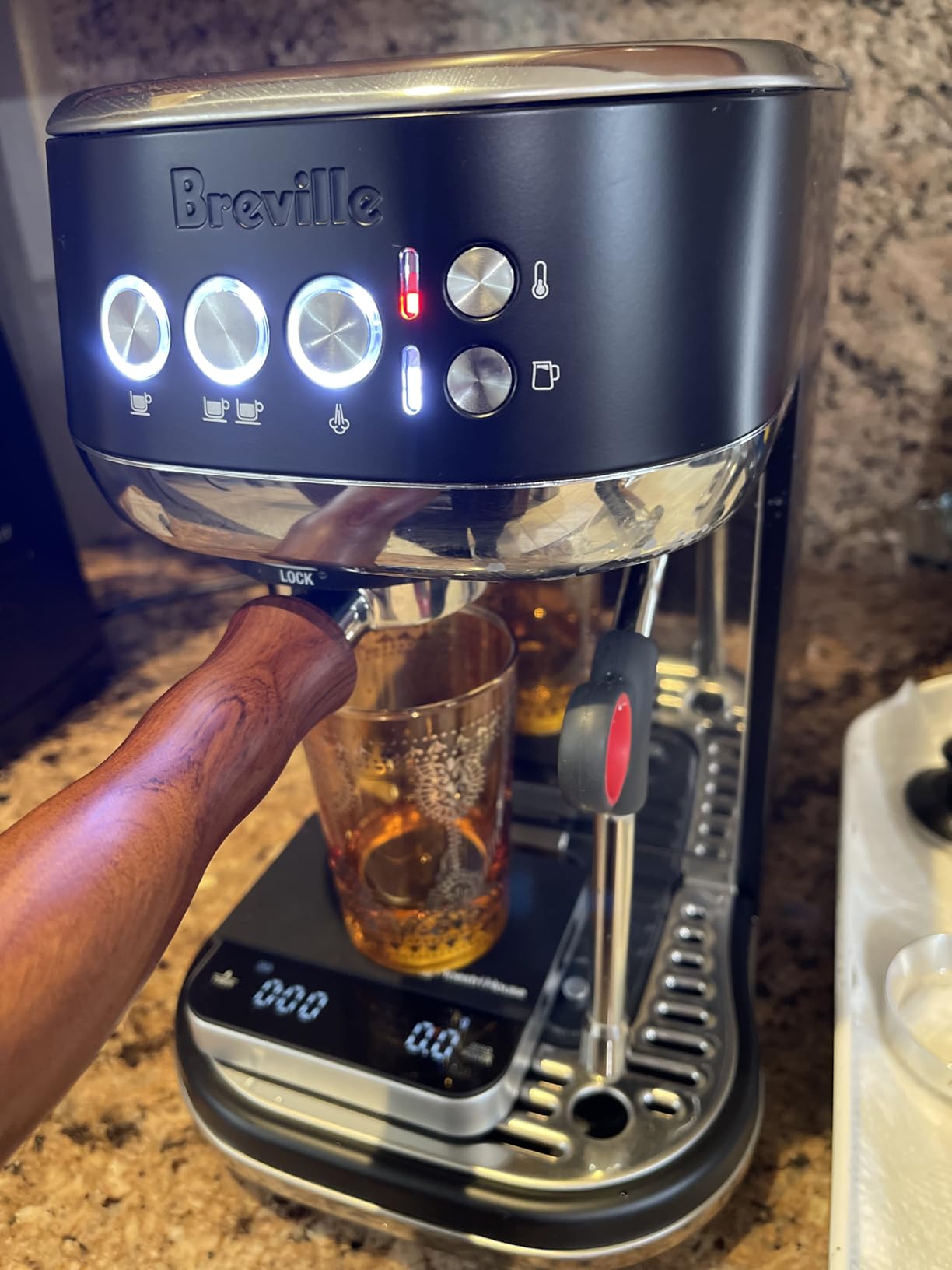 54mm Bottomless Portafilter for Breville Barista Express Pro Touch Bambino Infuser Espresso Accessorie produced with original porta filter as mold Not damage BES500's brewing head customer photo 1