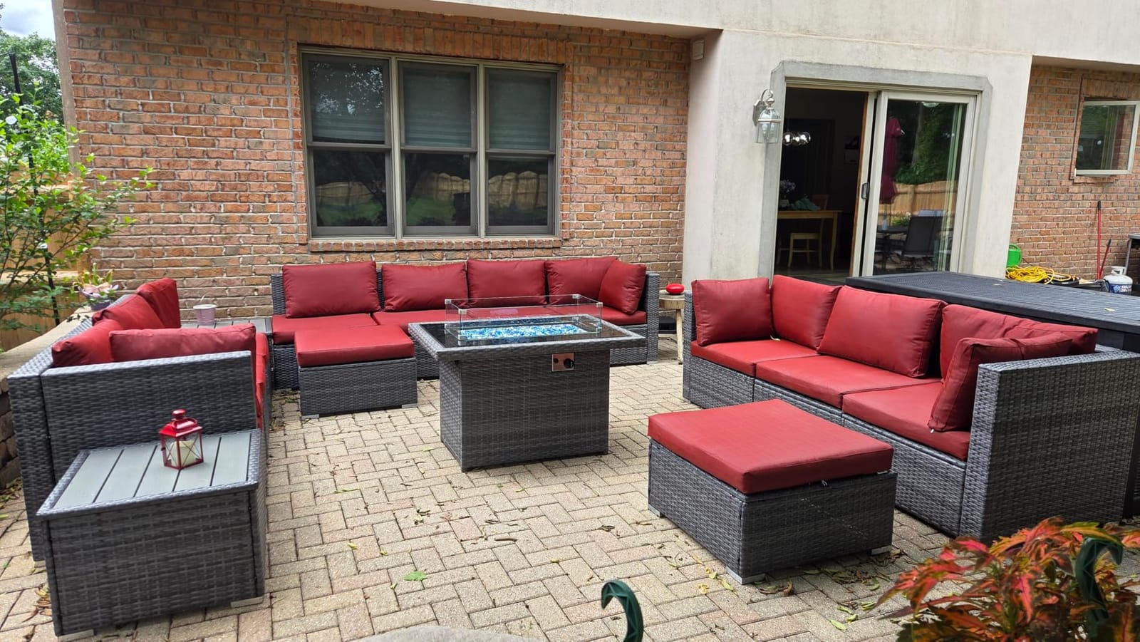 NICESOUL 8 Person Outdoor Patio Furniture Set, Extra Large Wicker Sectional Sofa with Ottoman, All-Weather Wide and Deep Seating Conversations for Outside Garden, 29.3'' High Back Comfy Couches,Grey customer photo 2