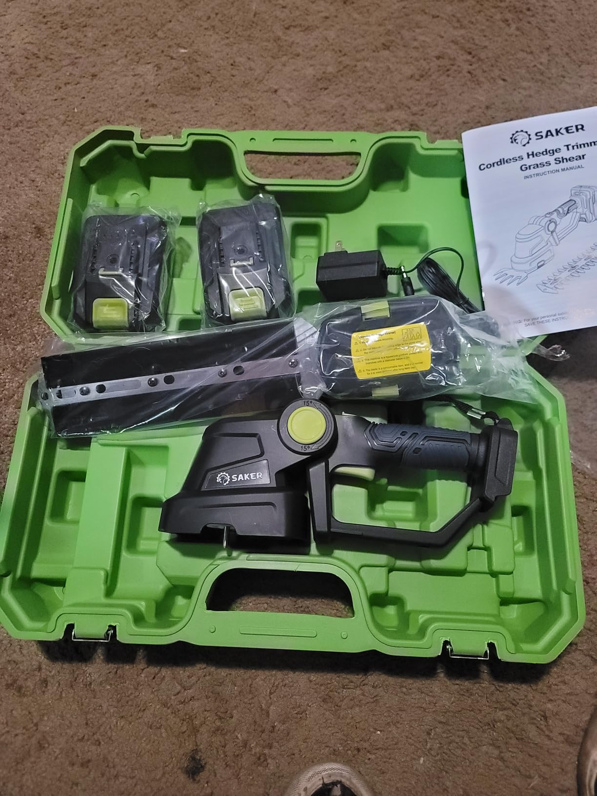 Saker 20V Cordless Hedge Trimmer,2 in 1 Bush Trimmer with 2 Battery customer photo 2