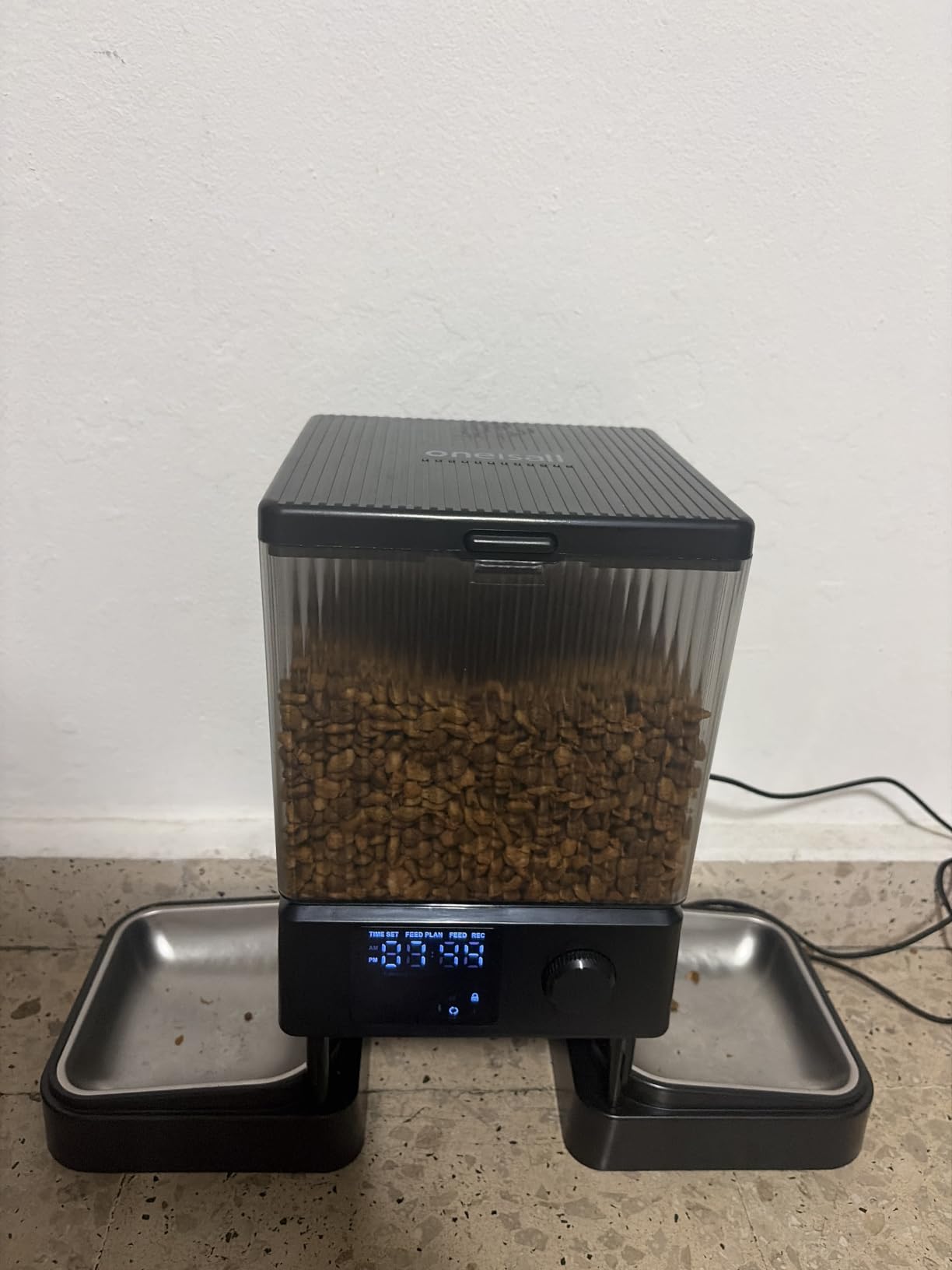 oneisall Automatic Cat Feeder for 2 Cats Pets, Timed Cat Food Dispenser customer photo 2