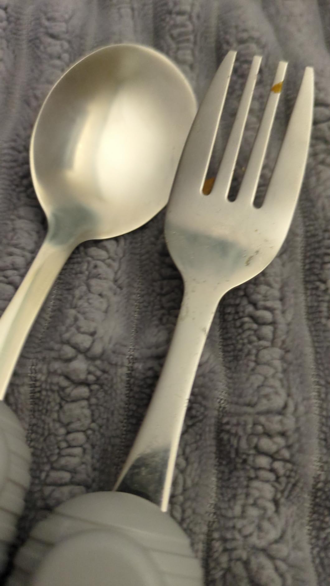 Pekokavo Adaptive Utensils Set, Angle Adjustable Arthritis Aid Silverware for Parkinsons, Hand Tremors, with Non-Slip Easy Grip Handle (2 Count (Spoon + Fork)) customer photo 2