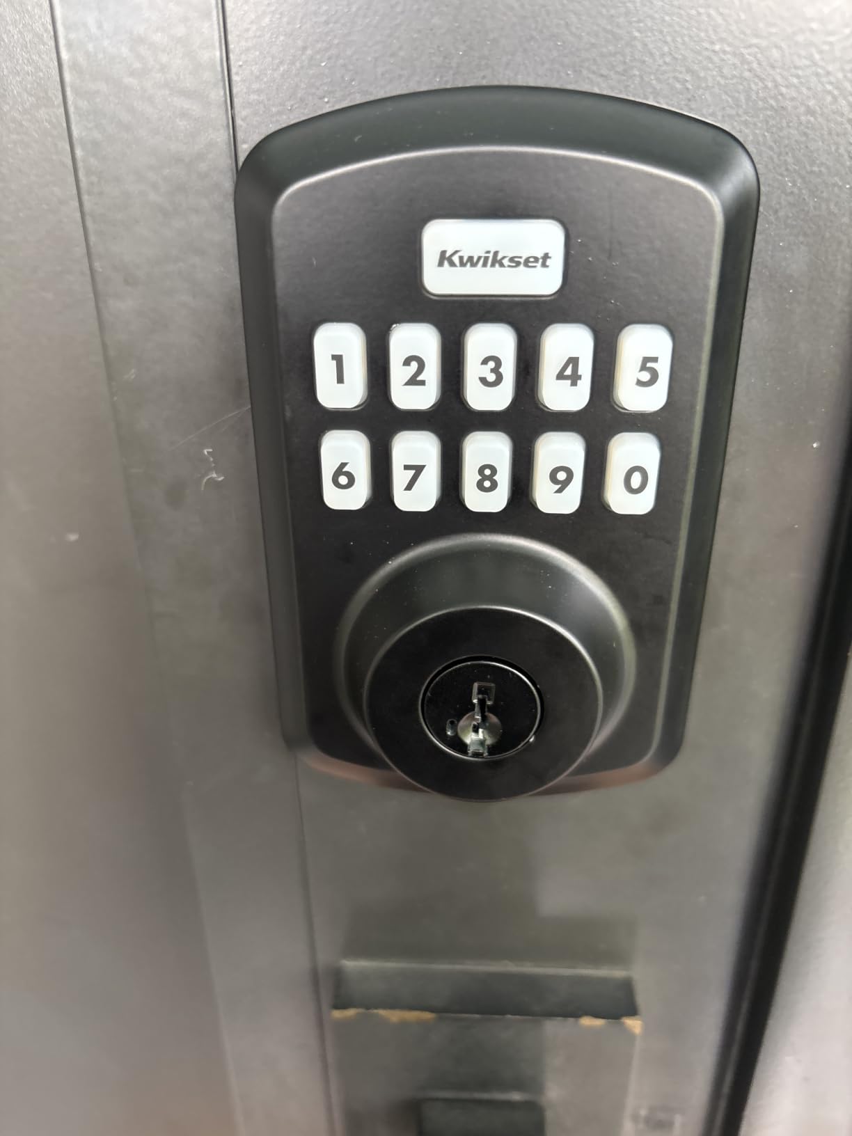 Kwikset Powerbolt 250 10-Button Keypad Matte Black Transitional Electronic Deadbolt Door Lock, Featuring Convenient Keyless Entry, Customizable User Codes and Auto-Locking customer photo 2