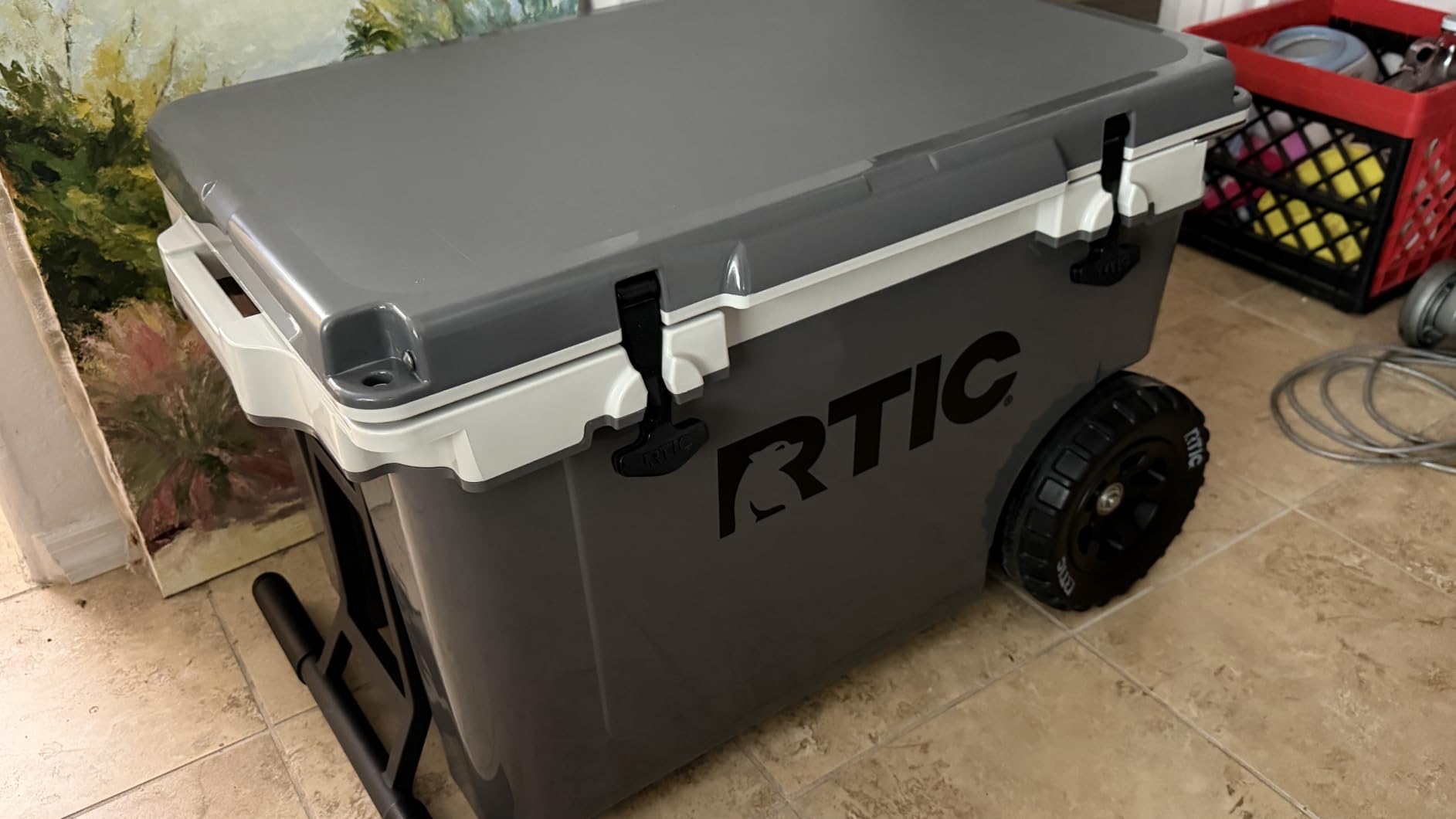 RTIC 52 QT Ultra-Light Wheeled Hard Cooler | Insulated, Ice Chest Box, Beach, Drink, Beverage, Camping, Picnic, Fishing, Barbecue, 30% Lighter Than Rotomolded customer photo 2