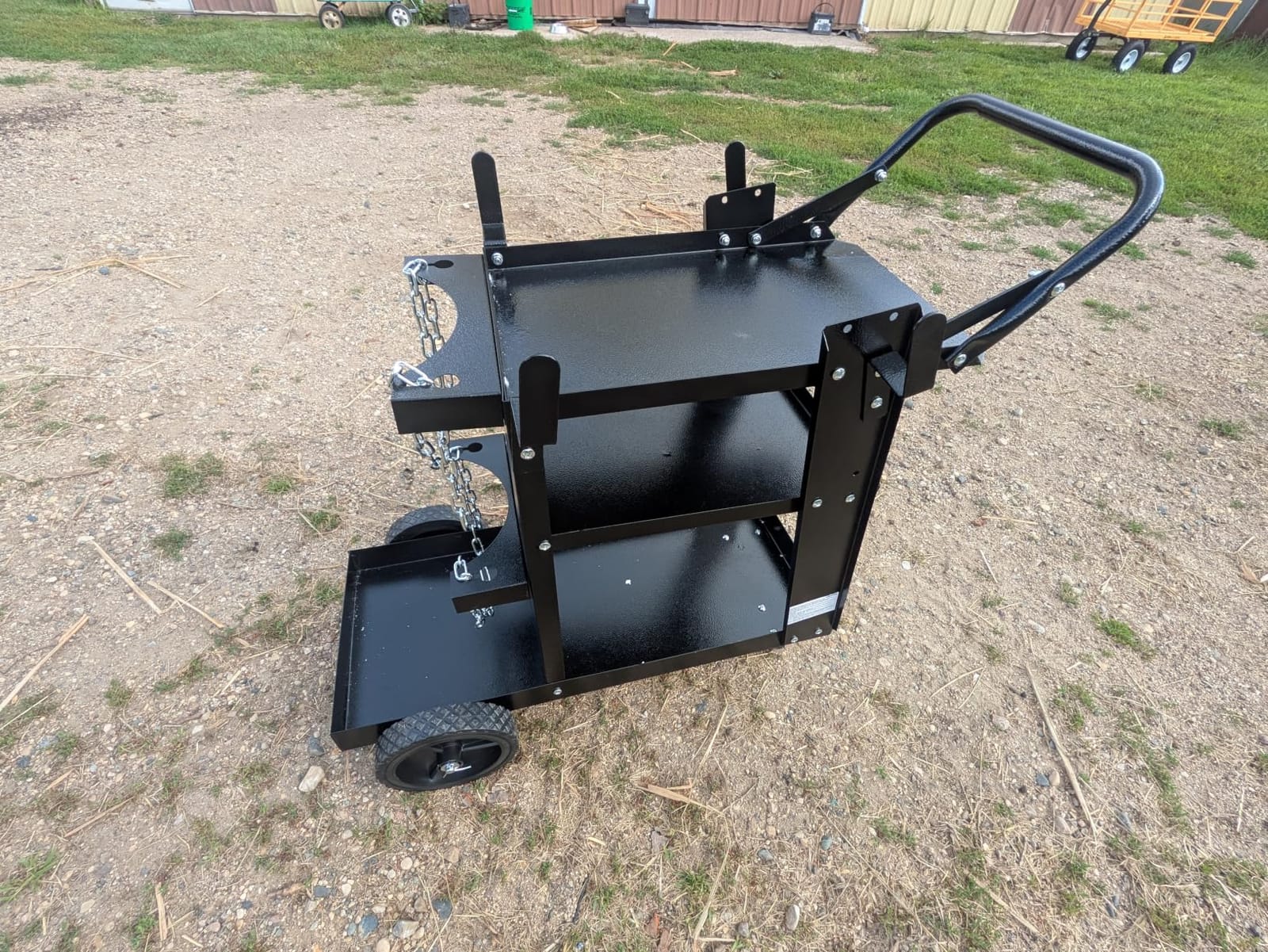 VEVOR Welding Cart, 3-Tier Welder Cart Heavy Duty 400 LBS Weight Capacity | 360° Swivel Wheels, 2 Tank Storage Safety Chains, Rolling MIG Welder Cart for TIG, ARC, MMA, Plasma Cutter Welding Machine customer photo 2