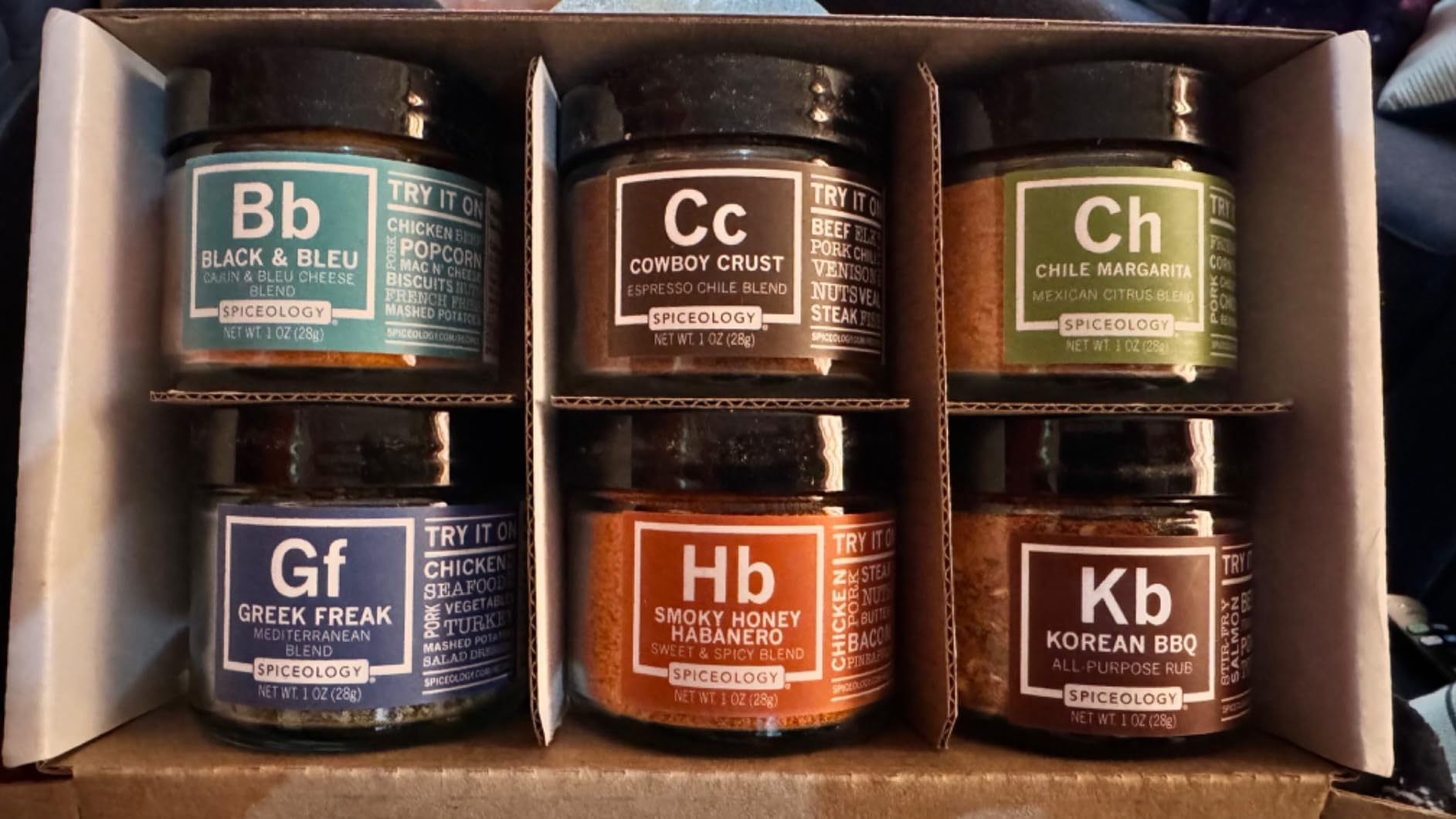 Spiceology Seasoning Gift Set, 6 Spice Blends Small Jar Variety Pack | Flavors Include: Cajun, Mexican, Espresso, Mediterranean, Smoky Honey Habanero, Korean BBQ customer photo 1