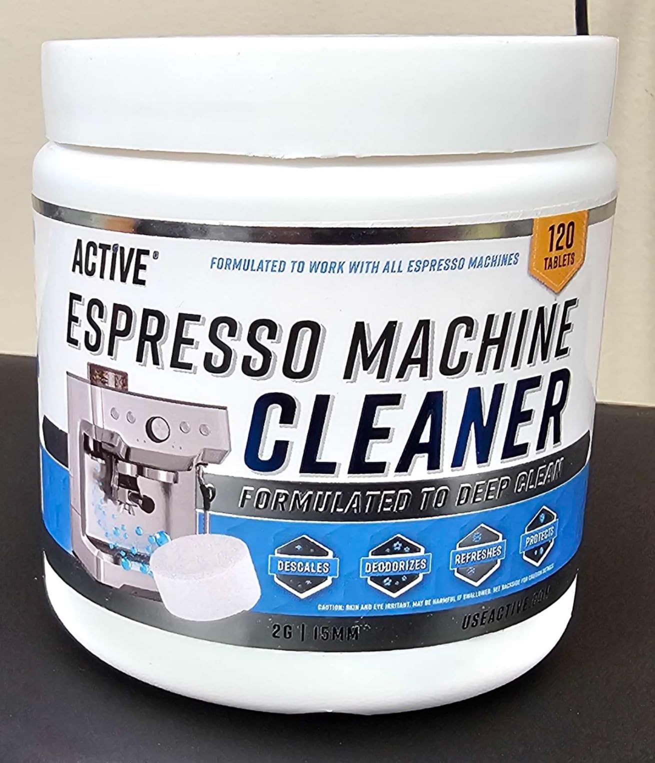 ACTIVE Espresso Machine Cleaning Tablets Descaling - 120 Tabs | Compatible with Breville Barista Express, Gaggia, Delonghi, Jura, Philips | Expresso Maker Backflush Oil Remover Solution Clean Tablet customer photo 1