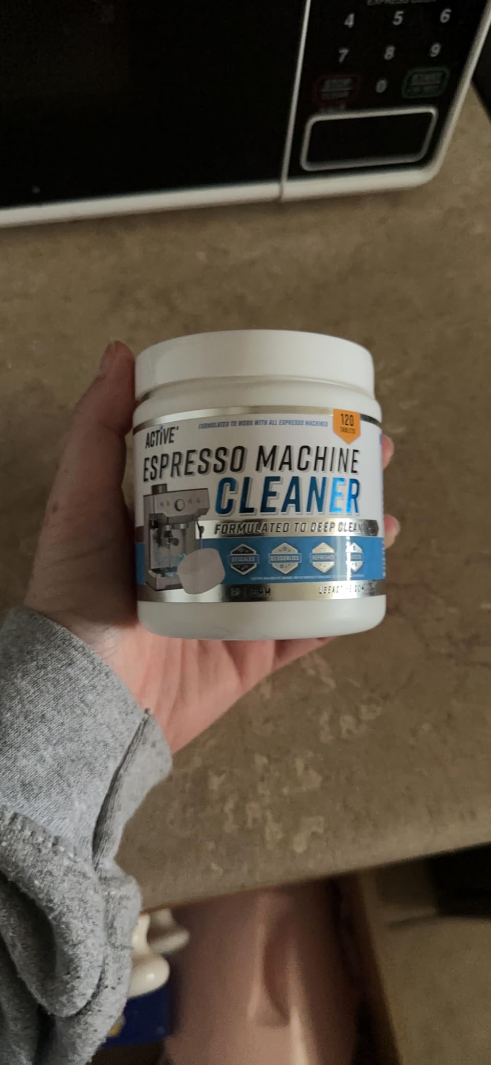 ACTIVE Espresso Machine Cleaning Tablets Descaling - 120 Tabs | Compatible with Breville Barista Express, Gaggia, Delonghi, Jura, Philips | Expresso Maker Backflush Oil Remover Solution Clean Tablet customer photo 2
