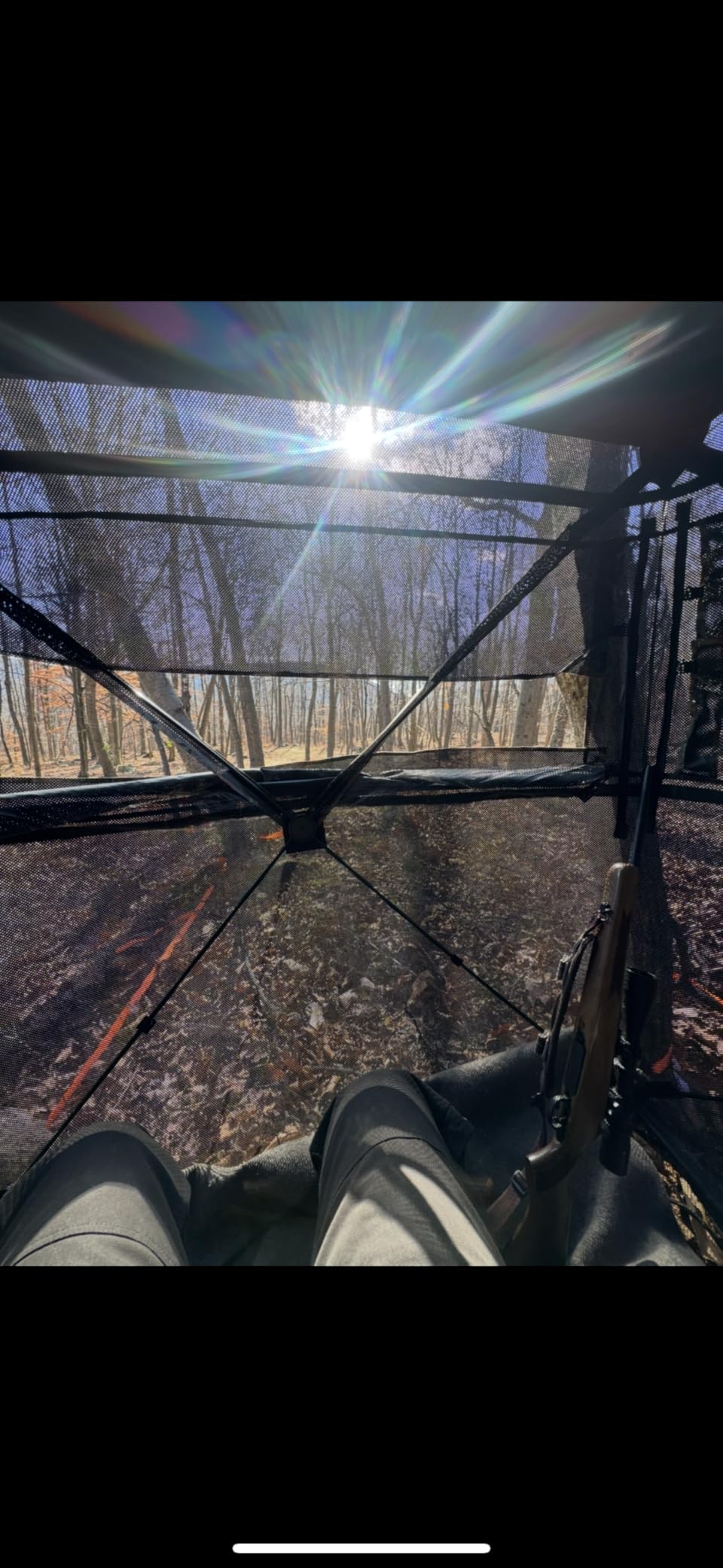 HUNTSEN Portable Hunting Blind - 270°/360°See Through with Waterproof Floor Mat customer photo 2