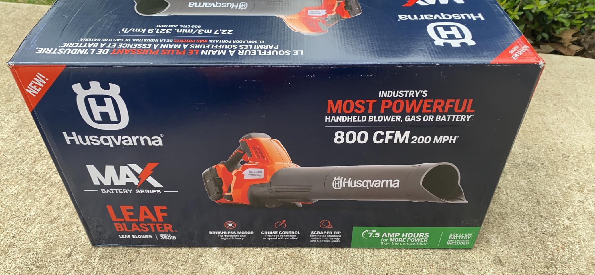 Husqvarna Leaf Blaster 350iB Leaf Blower Cordless, with Battery and Charger customer photo 1
