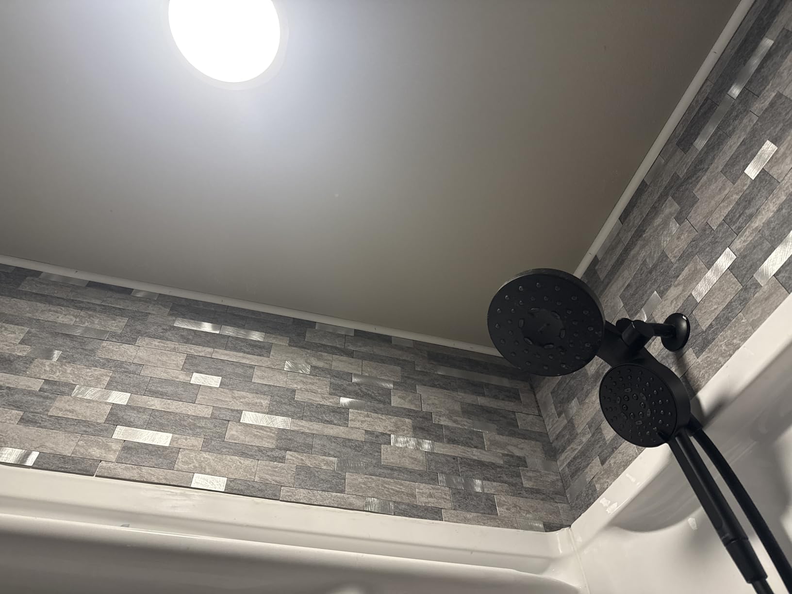 Stone Peel Stick Backsplash Tiles Kitchen Wall Blue Green 10pcs customer photo 2