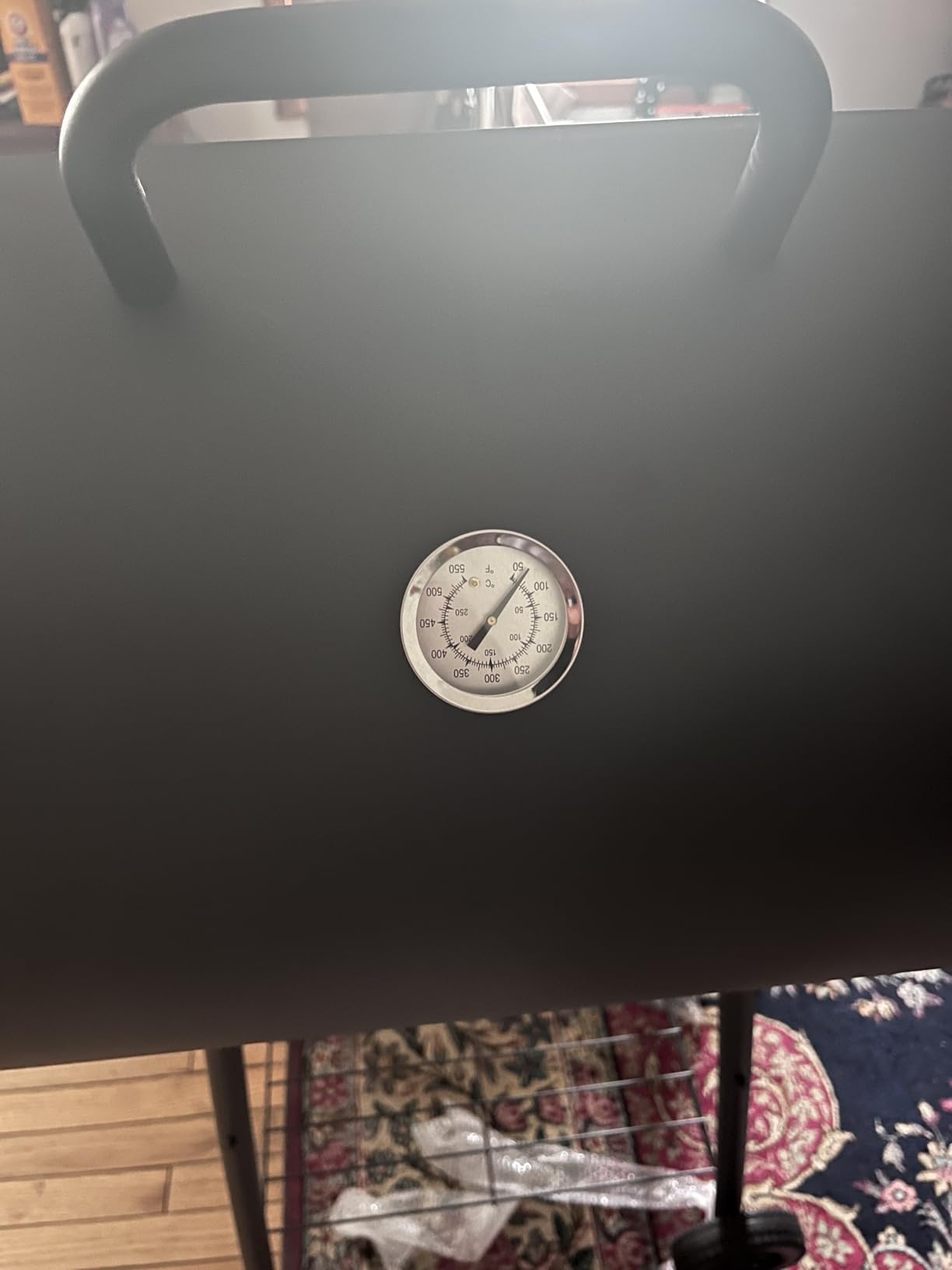 Charcoal Grill with Side Table,Barrel BBQ Grill 500 Sq In Cooking Area customer photo 2