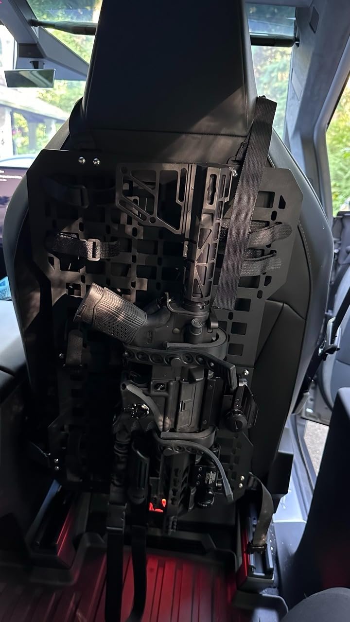 Truck Gun Rack Molle Seat Back Organizer Gun Holder Molle Panel for Vehicles Tactical Truck Mount Panels customer photo 1