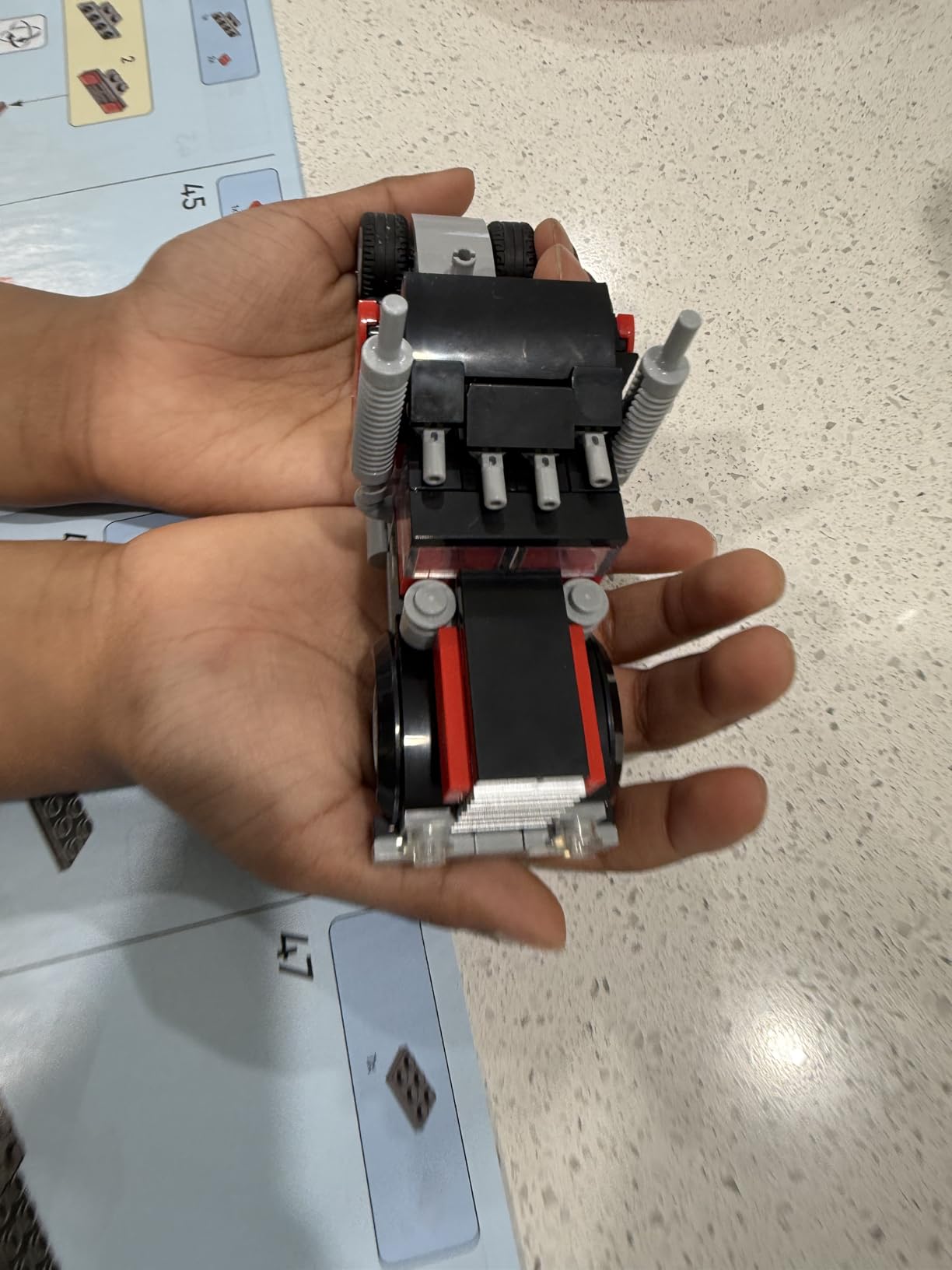LEGO Creator 3 in 1 Flatbed Truck with Helicopter Toy, Transforms from Flatbed Truck Toy to Propeller Plane to Hot Rod and SUV Cars, Gift Idea for Boys and Girls Ages 7 Years Old and Up, 31146 customer photo 2