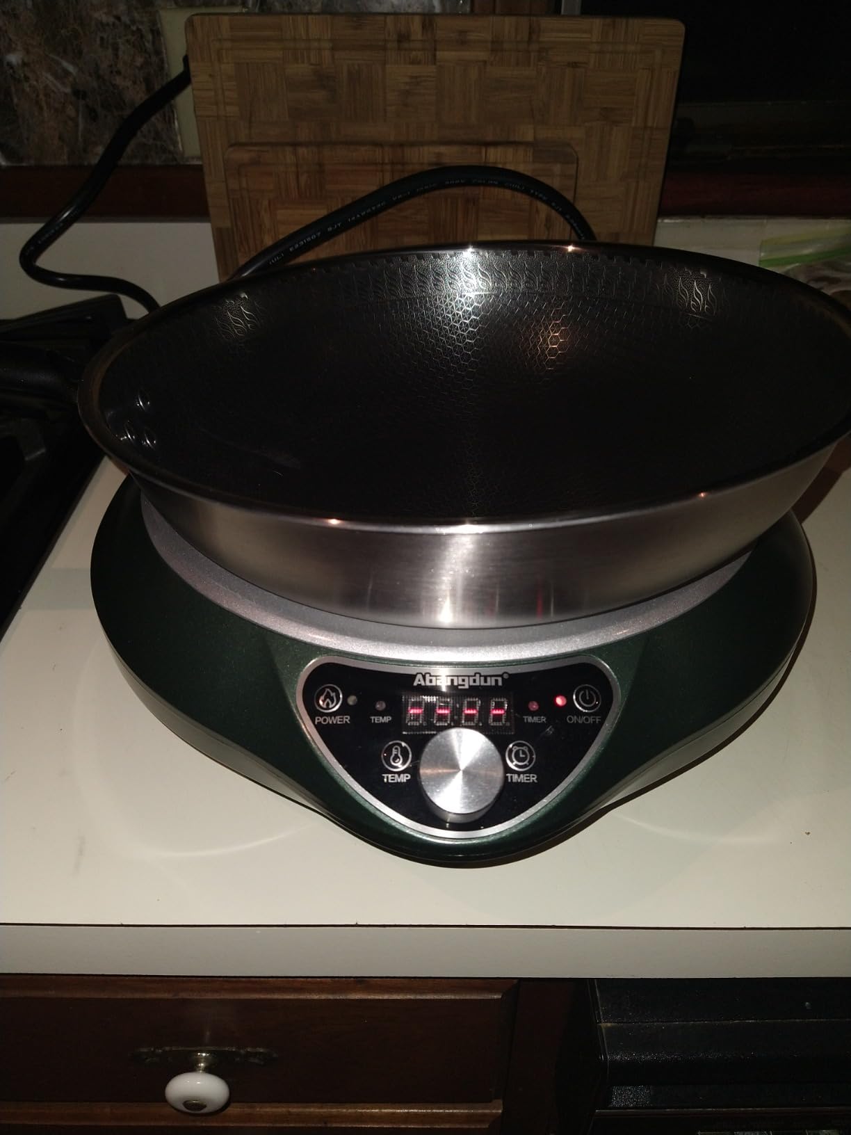 1700W Induction Wok, 120V Electric Wok Burner, Stainless Steel Wok customer photo 1