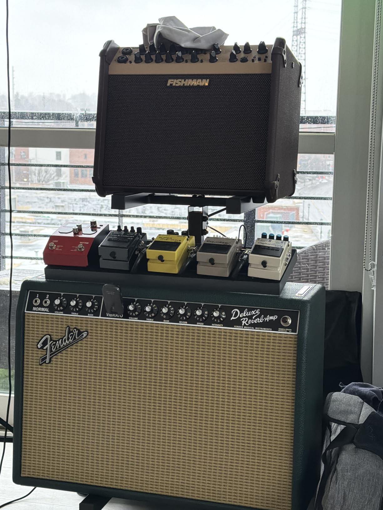 Vondynote Guitar Amp Stand with Wheels Adjustable Combo Amp Stand Tilt Back customer photo 1