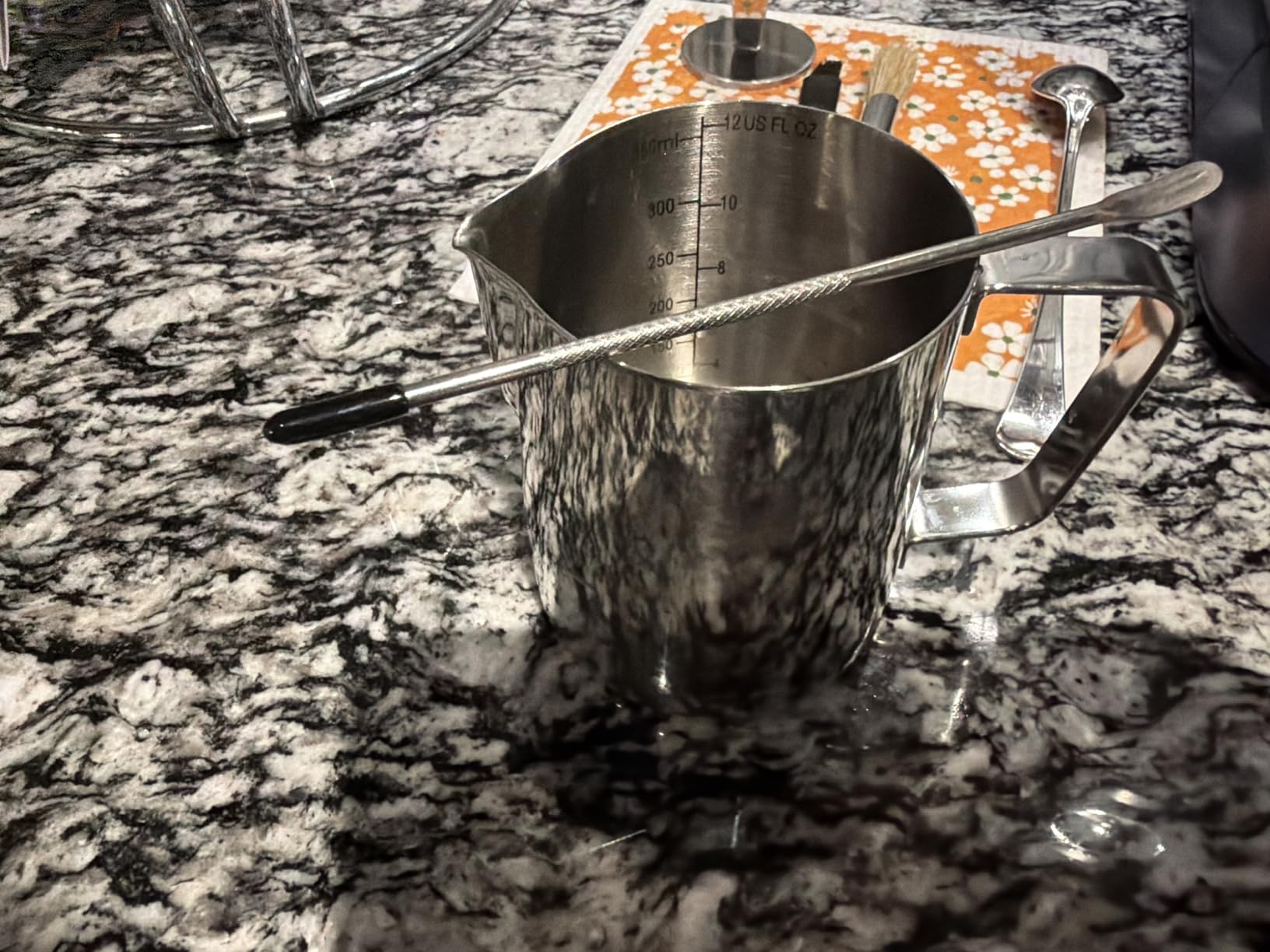 Amrules Milk Frothing Pitcher 12oz Frother Cup Barista Tools, Silver customer photo 1