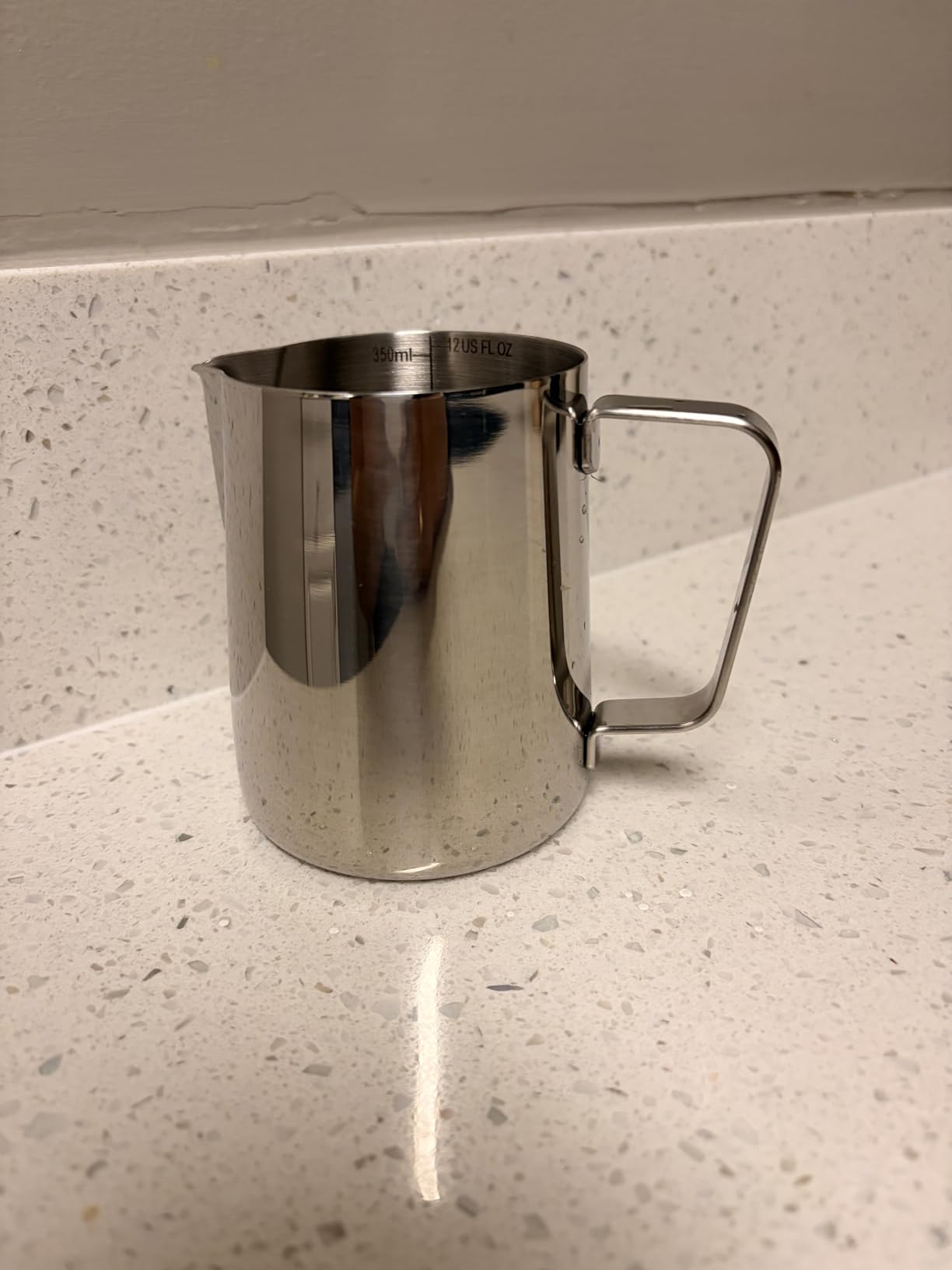 Amrules Milk Frothing Pitcher 12oz Frother Cup Barista Tools, Silver customer photo 2