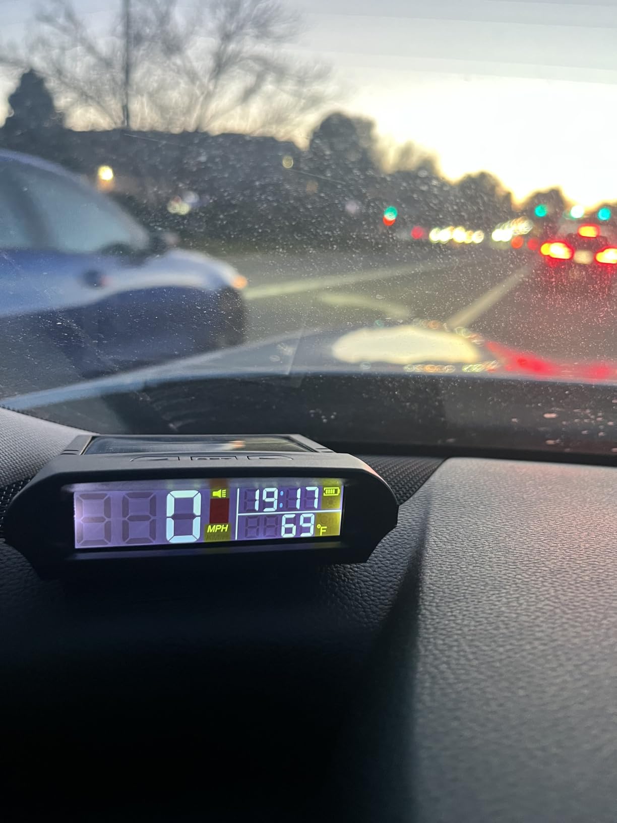 Car Wireless Headup Display Solar GPS Digital Speedometer with LCD Screen Overspeed Alarm KMH/MPH Time/Altitude/Temperature/Speed Display customer photo 1