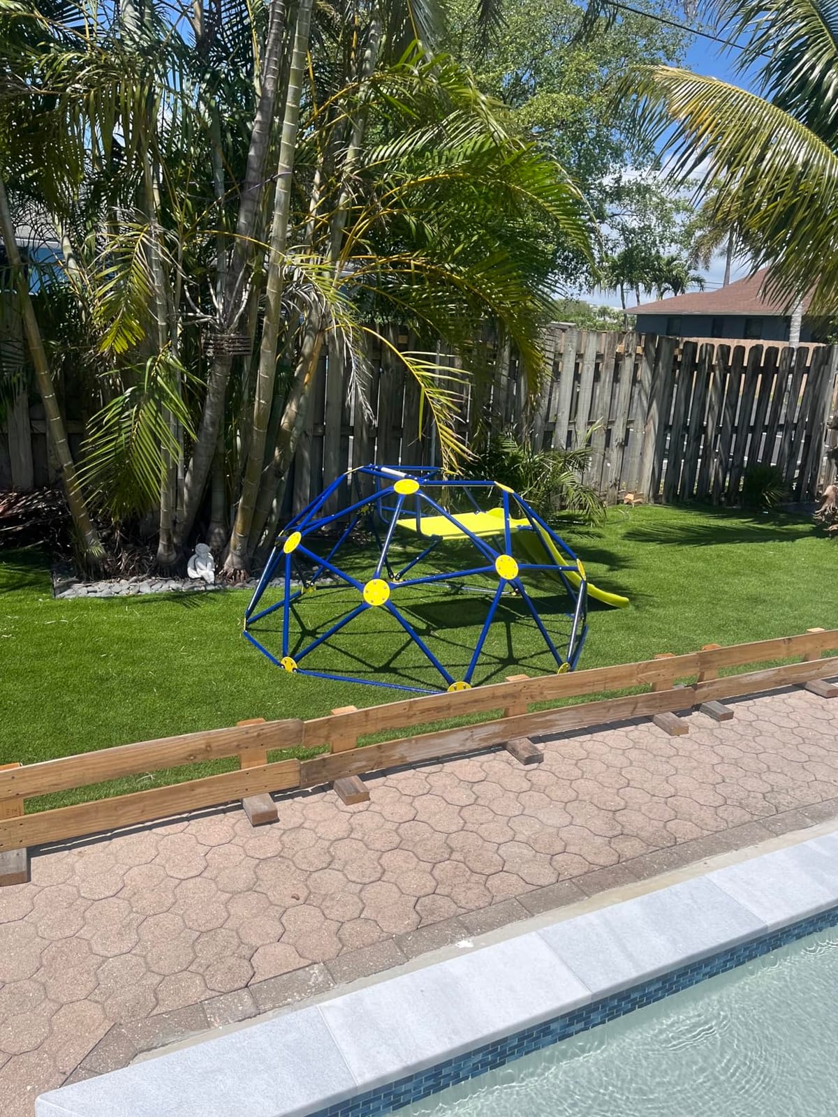 Costzon Kids Climbing Dome with Slide, 8FT Kids Jungle Gym Monkey Bar Climbing Toys for Outdoor, 2 in 1 Indoor Geometric Dome Climber Playground Set for 3-8 Boys Girls Toddlers Backyard Gift Present customer photo 2
