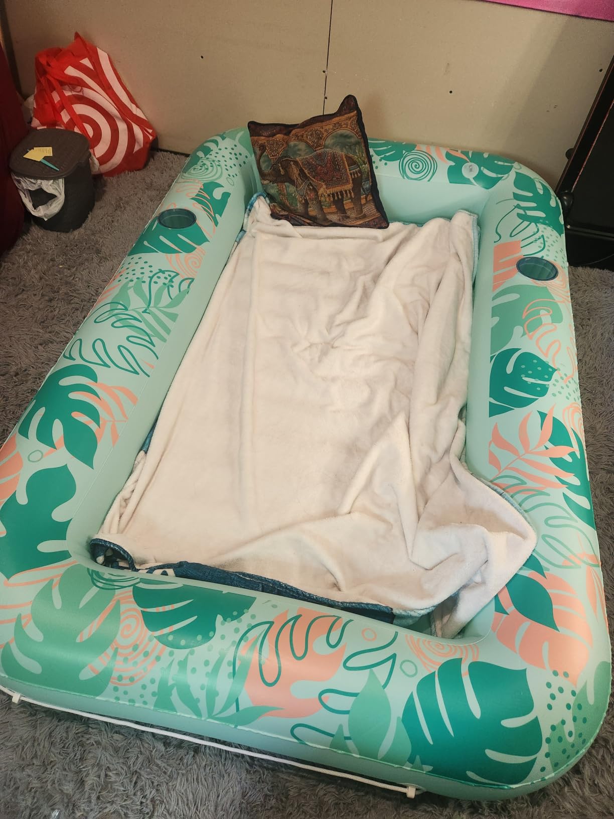 SLOOSH Inflatable Tanning Pool Lounger Float, 70