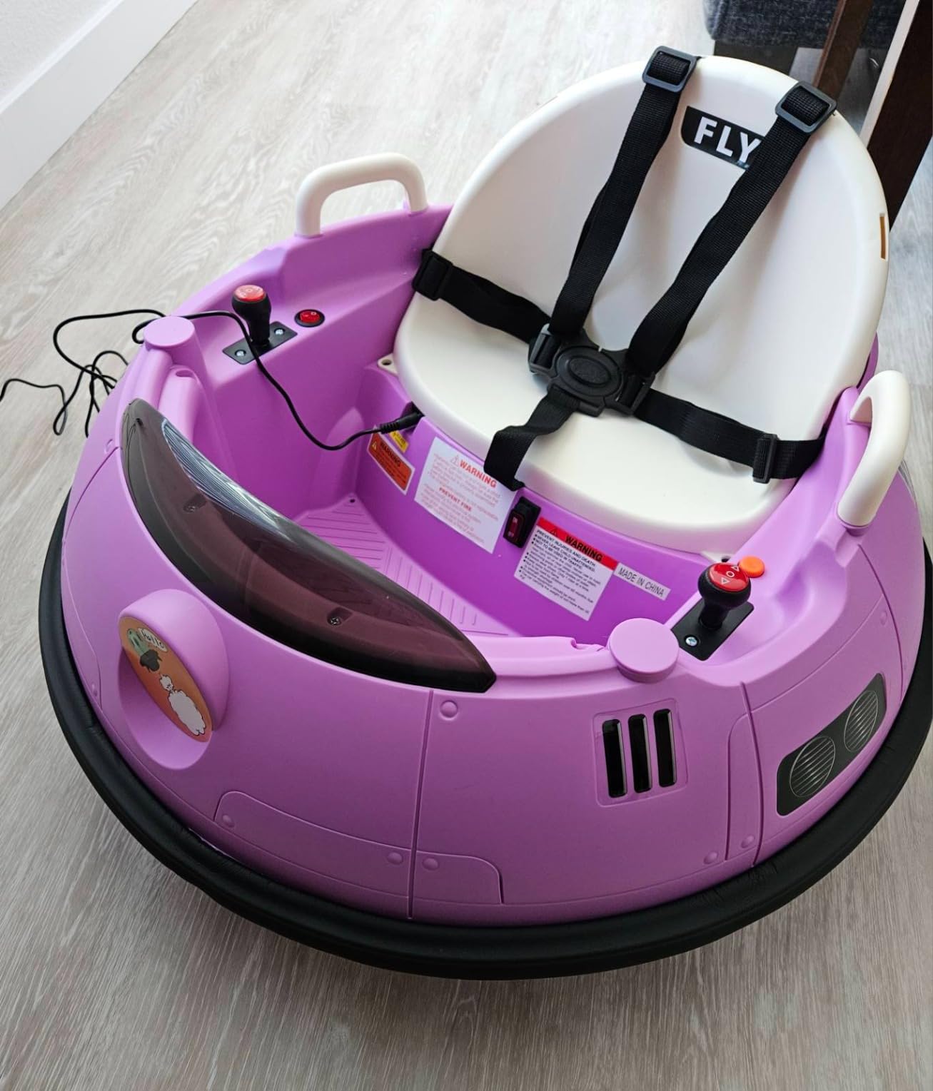 Hikole 12V Baby Bumper Car with Remote Control, 360 Degree Spin, Green customer photo 2