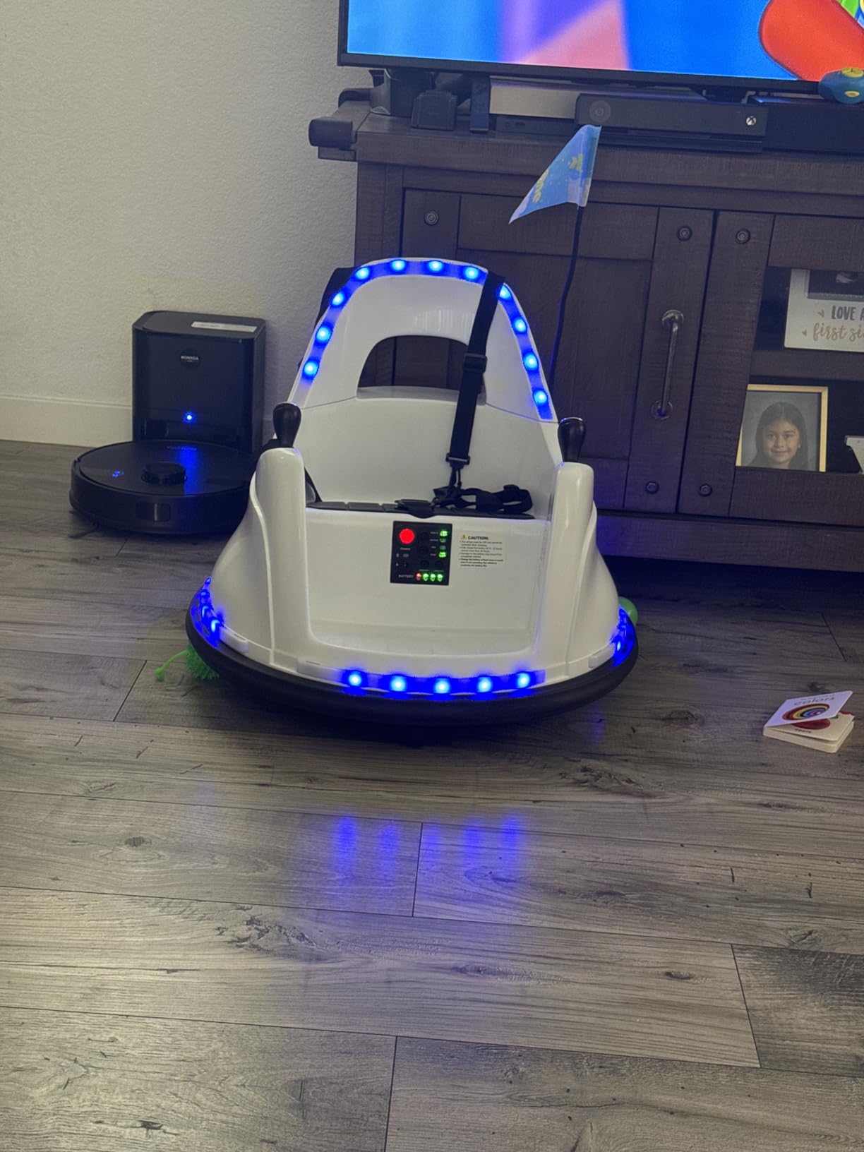 Kidzone Smart Electric Bumper Car Ride On for Toddlers Ages 1.5-6, Pink customer photo 1