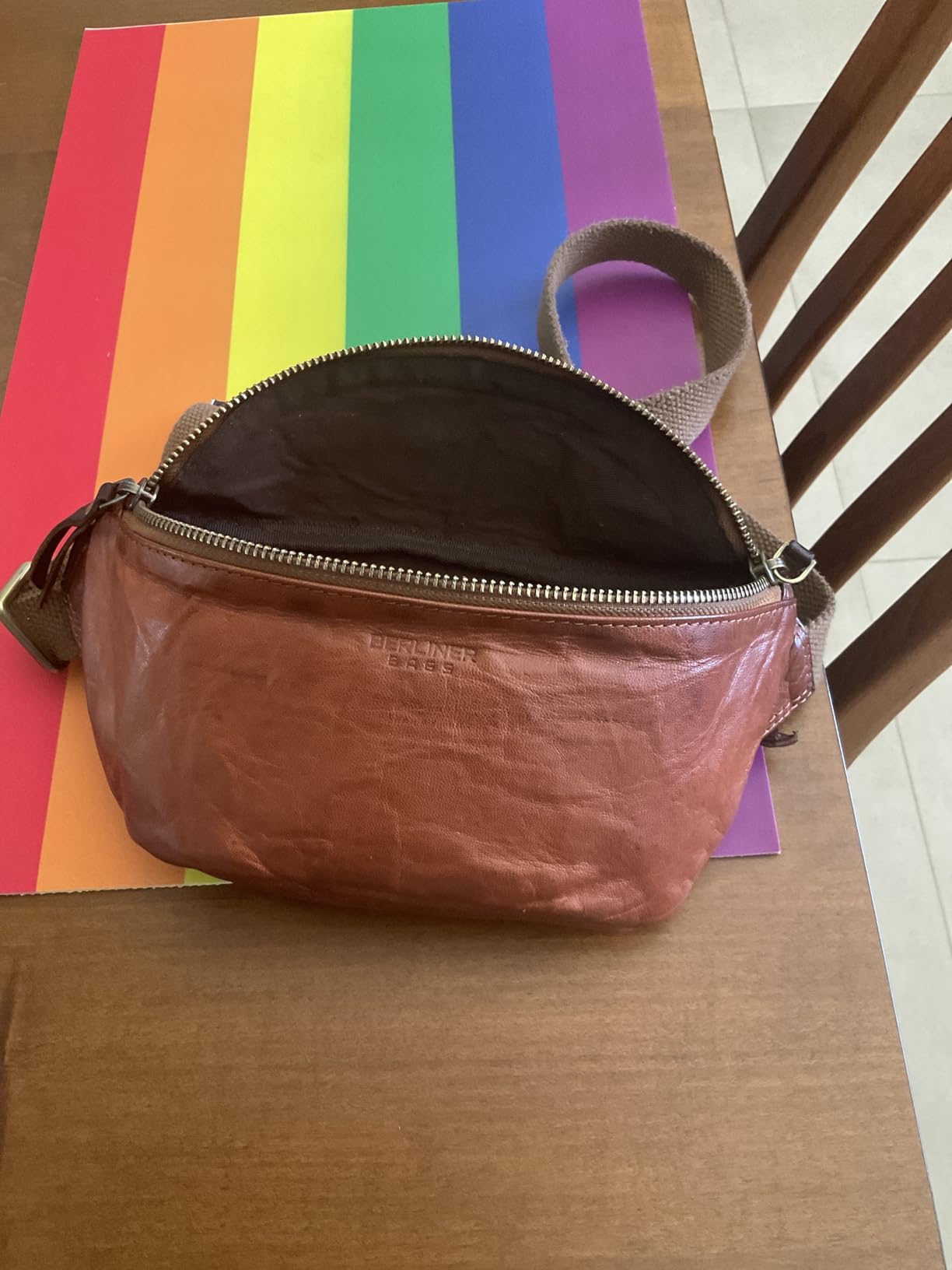 Berliner Bags Premium Genuine Leather Crossbody Fanny Pack Noah - Black customer photo 1