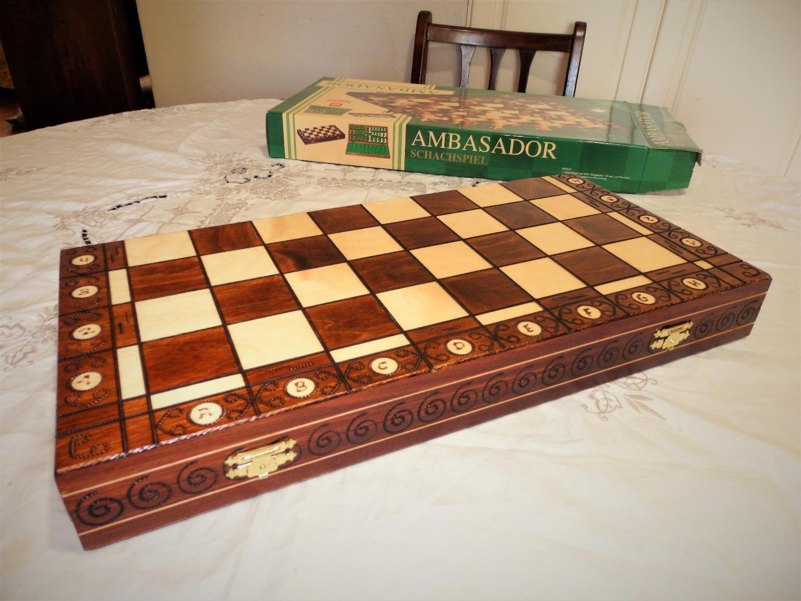 Wegiel Imperator 21-Inch Luxury Wooden Chess Set for Adults and Kids - Handcrafted from Premium Beech and Birch Wood - Unique Folding Design with Chess Piece Storage, Brown, Imperator - Brown customer photo 2