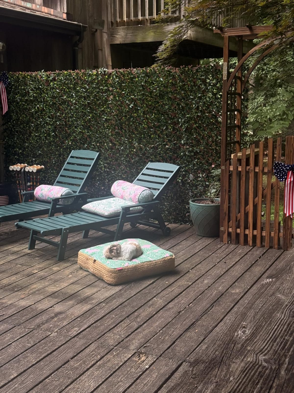 SERWALL HDPE Outdoor Lounge Chair Set of 2 with Cup Holder, Blue customer photo 1