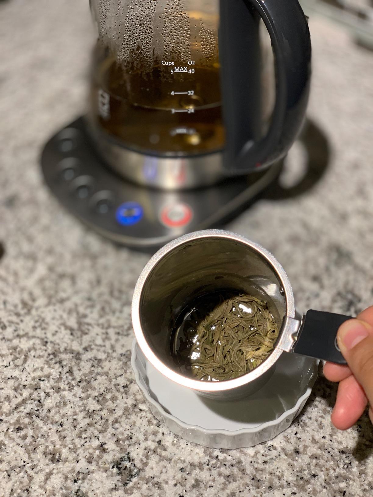 BUYDEEM K156 Tea Maker, Electric Kettle for Tea and Coffee Brewing, 1.6Qt | 6 Brew Strength Selection for Extracting, 4 Temperature Settings, Boil Dry Protection, 2 Hours Auto Keep Warm, Oat White customer photo 2