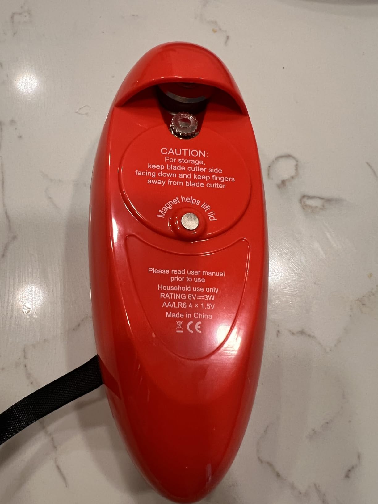 KITCHENMUH One Touch Electric Can Opener Fits All Can Sizes for Seniors with Arthritis, Battery Operated Can Opener with Smooth Edge, Food Safe Automatic Can Opener for Kitchen (Black+Grey) customer photo 2
