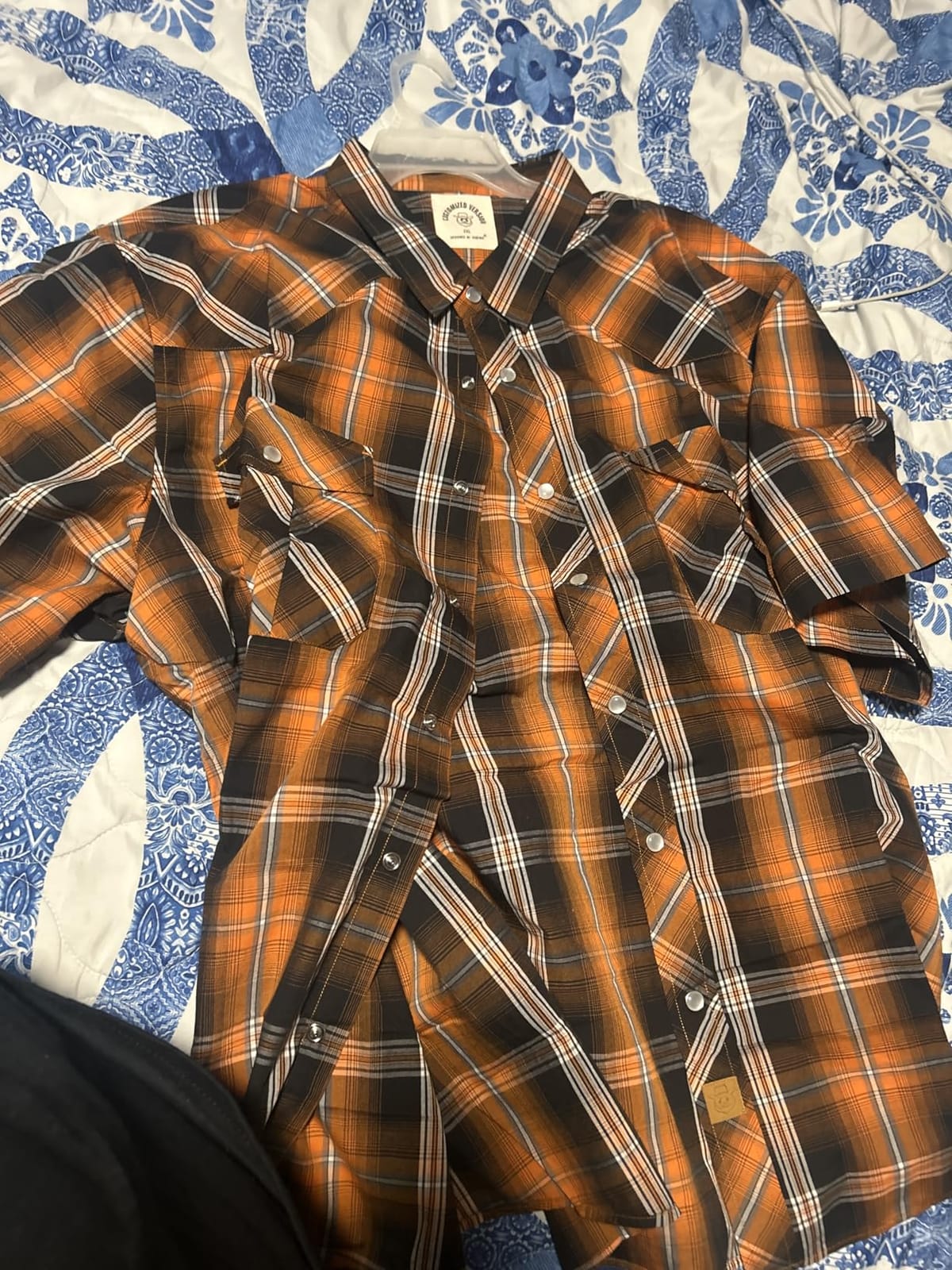 Dubinik Western Shirts for Men Short Sleeve Plaid Pearl Snap Shirts for Men Button Up Shirt Cowboy Casual Work Shirt customer photo 1