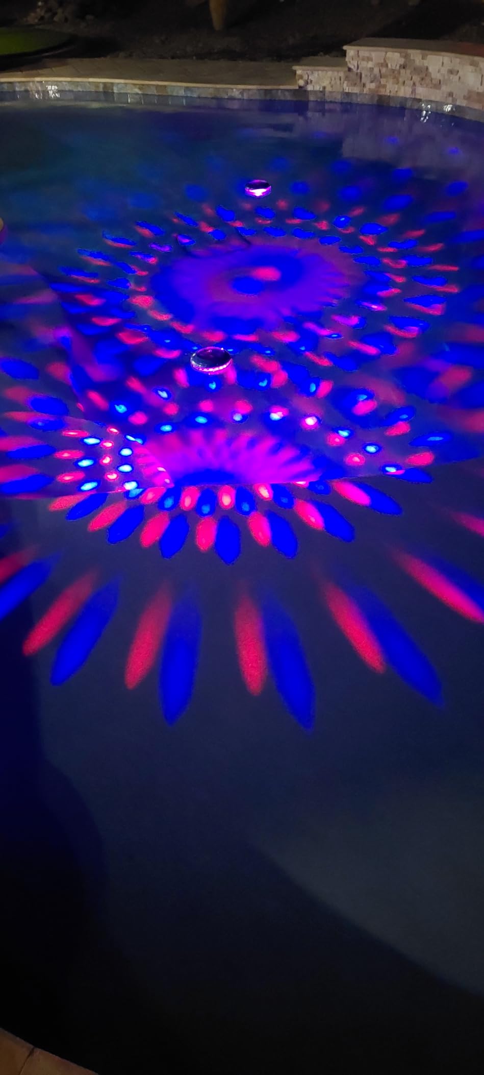 FirstE Solar Floating Pool Lights, RGB Color Changing Pool Floating Light, IP68 Waterproof LED Solar Pool Lights That Float, Hangable Auto ON Off for Above In Ground Pools Wedding Party Decoration (2) customer photo 1