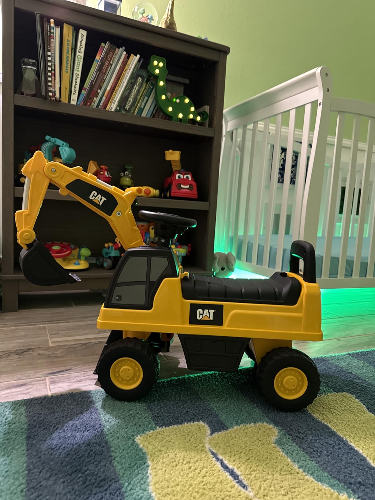 Best Ride On Cars CAT Excavator Push Car – Licensed Caterpillar Ride-On Digger Toy for Kids with Rotating Bucket & Under-Seat Storage – Construction Vehicle for Toddlers customer photo 2