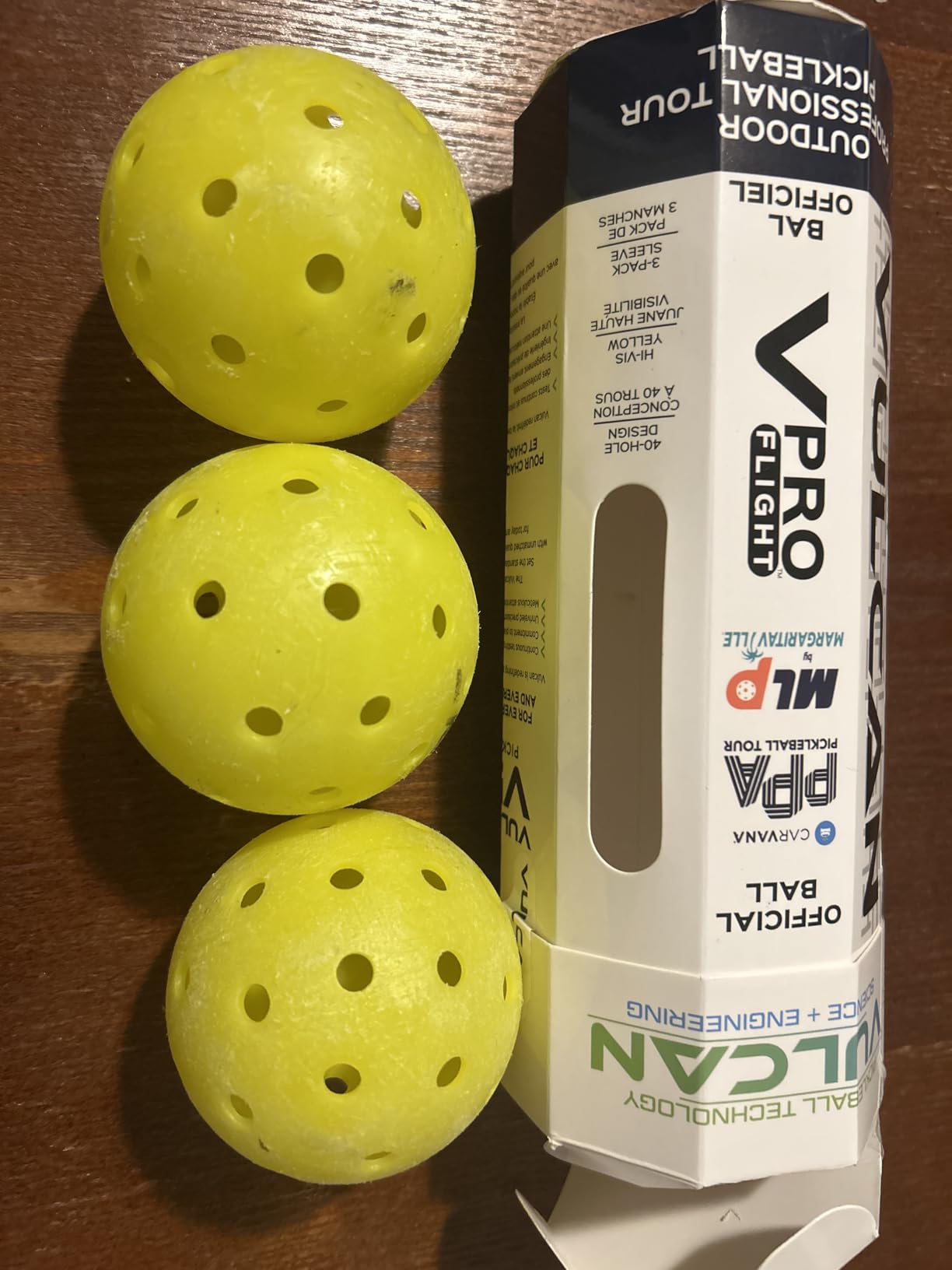 Vulcan | VPRO Flight Outdoor Pickleball Official Ball of the PPA Tour & MLP | 3, 6, 12, 36 & 100 Ball Pack | Hi-Vis Yellow customer photo 2
