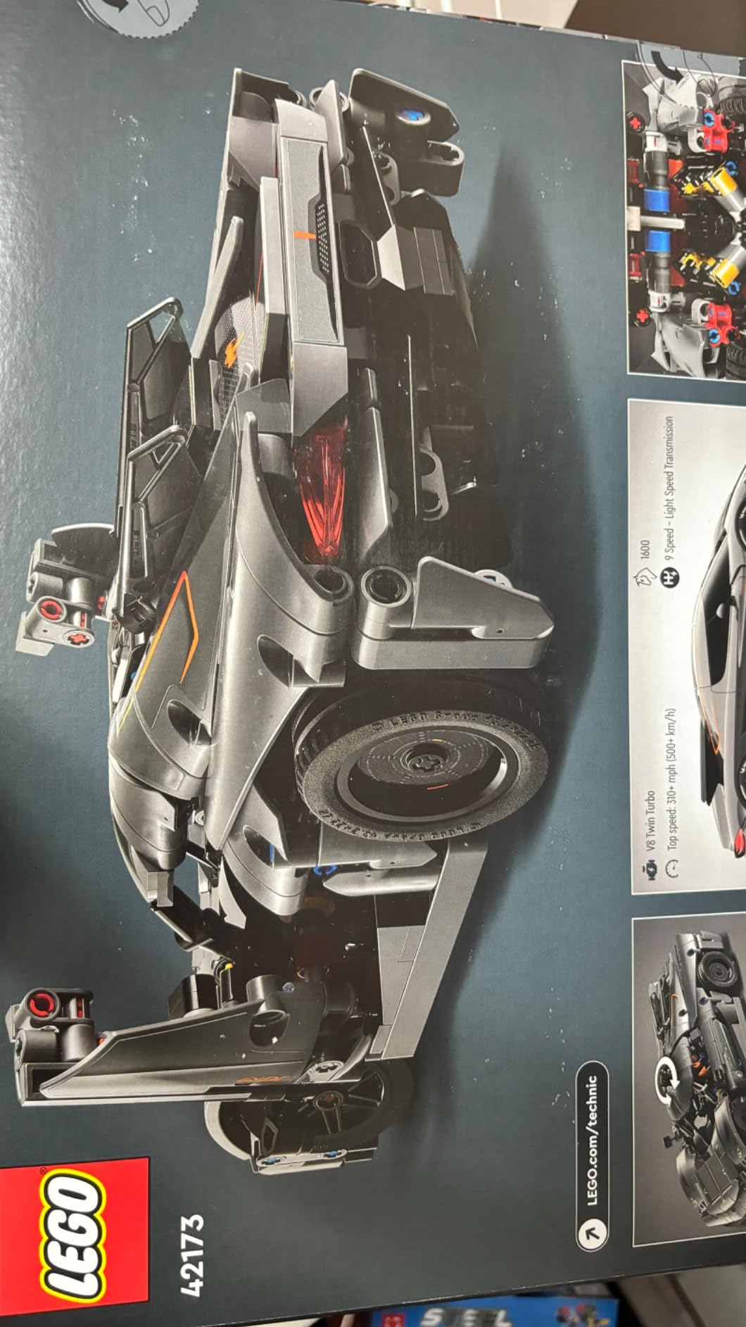 LEGO Technic Koenigsegg Jesko Absolut Grey Hypercar, Sports Car Building Set for Boys and Girls, Vehicle Racing for Kids, Buildable Model Kit, Sport Car Toy, Motor Enthusiasts’ Gift, 42173 customer photo 1