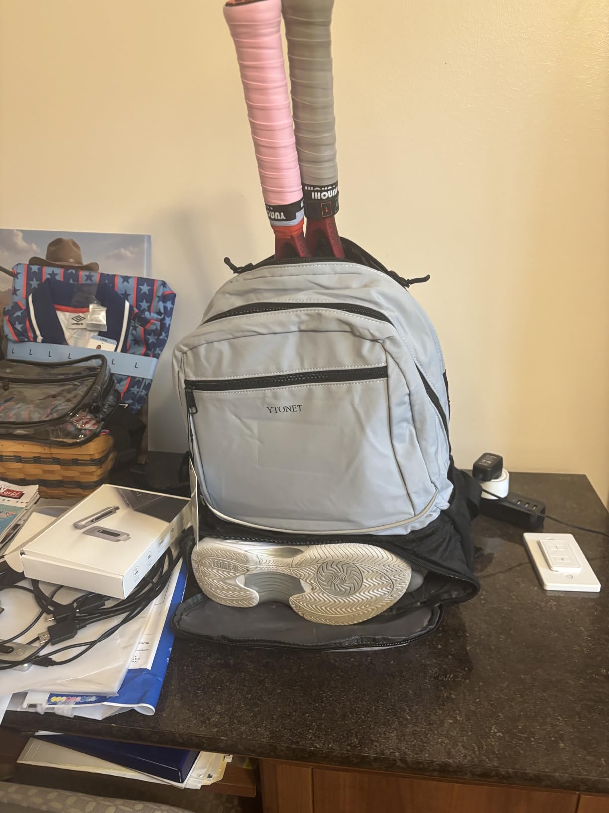 Ytonet Tennis Bag Tennis Backpack for Women Men 2 Rackets customer photo 1