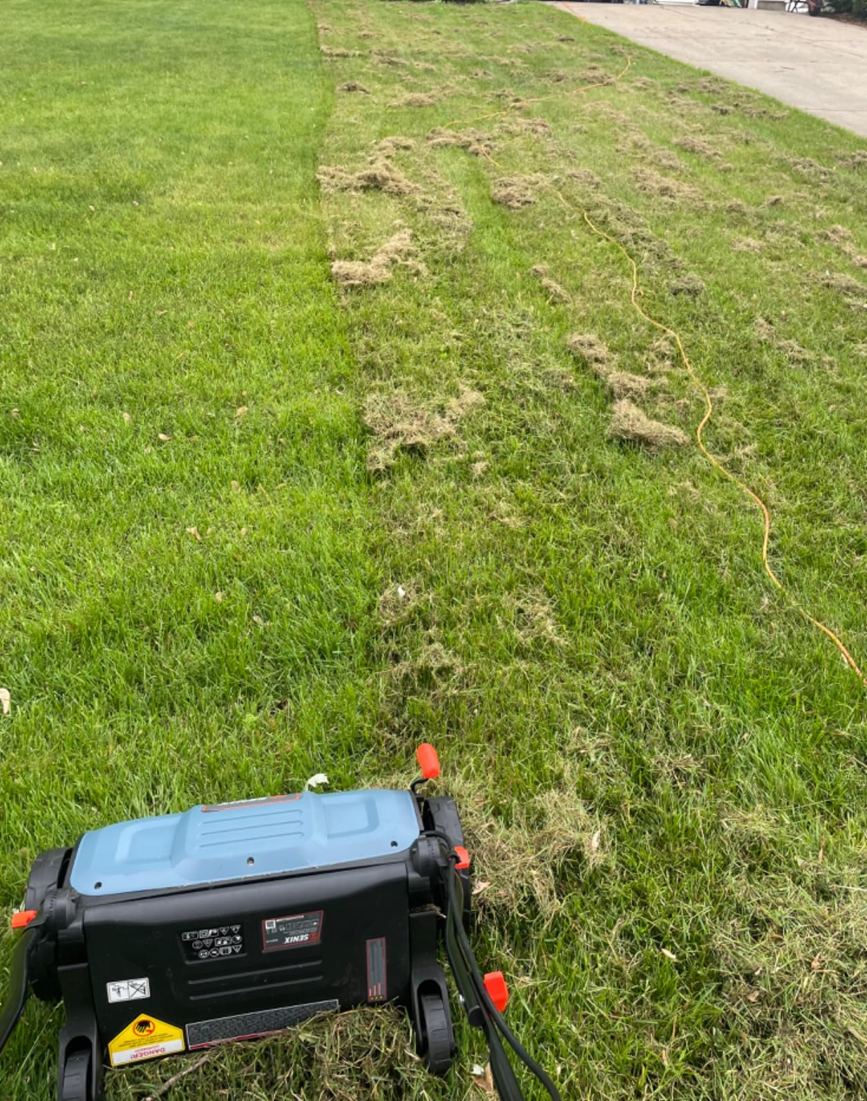 SENIX 13 Amp 15-Inch 2-in-1 Electric Dethatcher and Scarifier with 13.2-Gal Collection Bag,4-Position Depth Adjustment,Walk Behind for Lawn Garden Care Removing Thatch,Quick-Fold(SCE13-M) customer photo 2