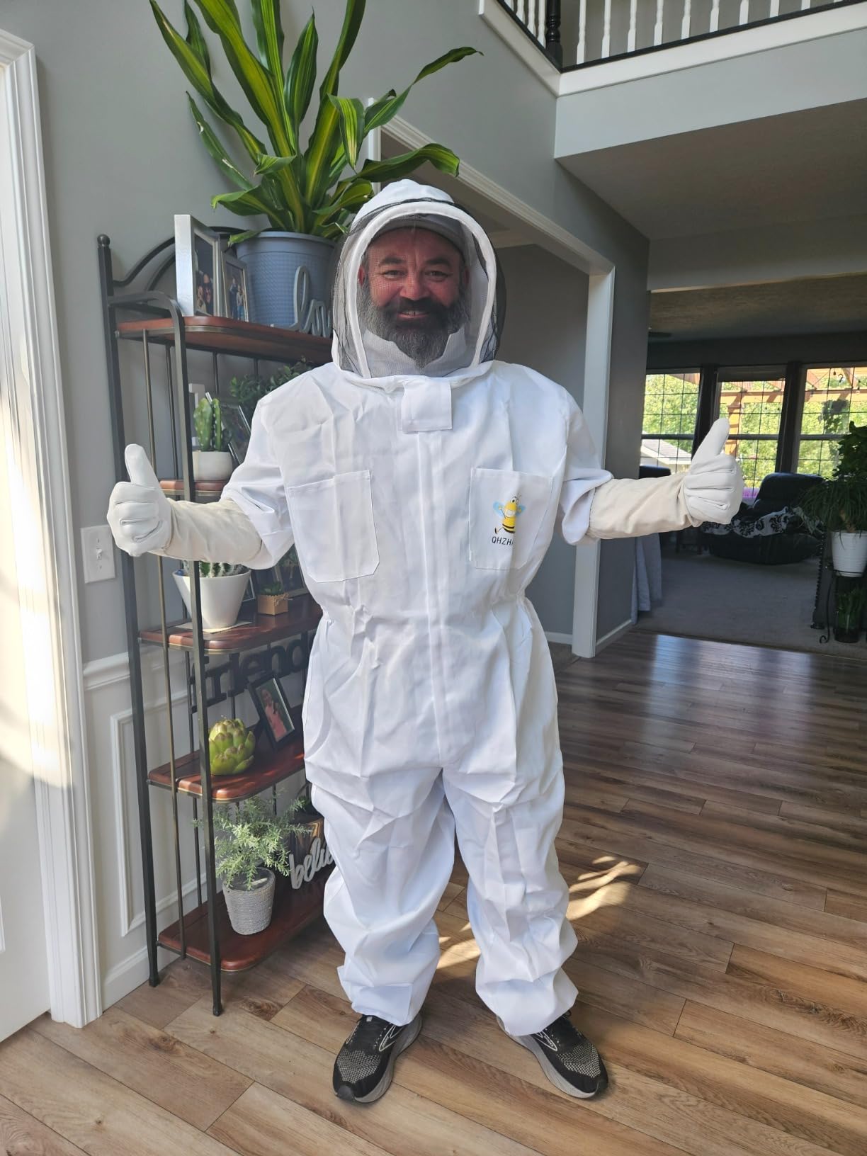 Sting Proof Bee Suit Full Body with Ventilated Hood & Gloves XL customer photo 2