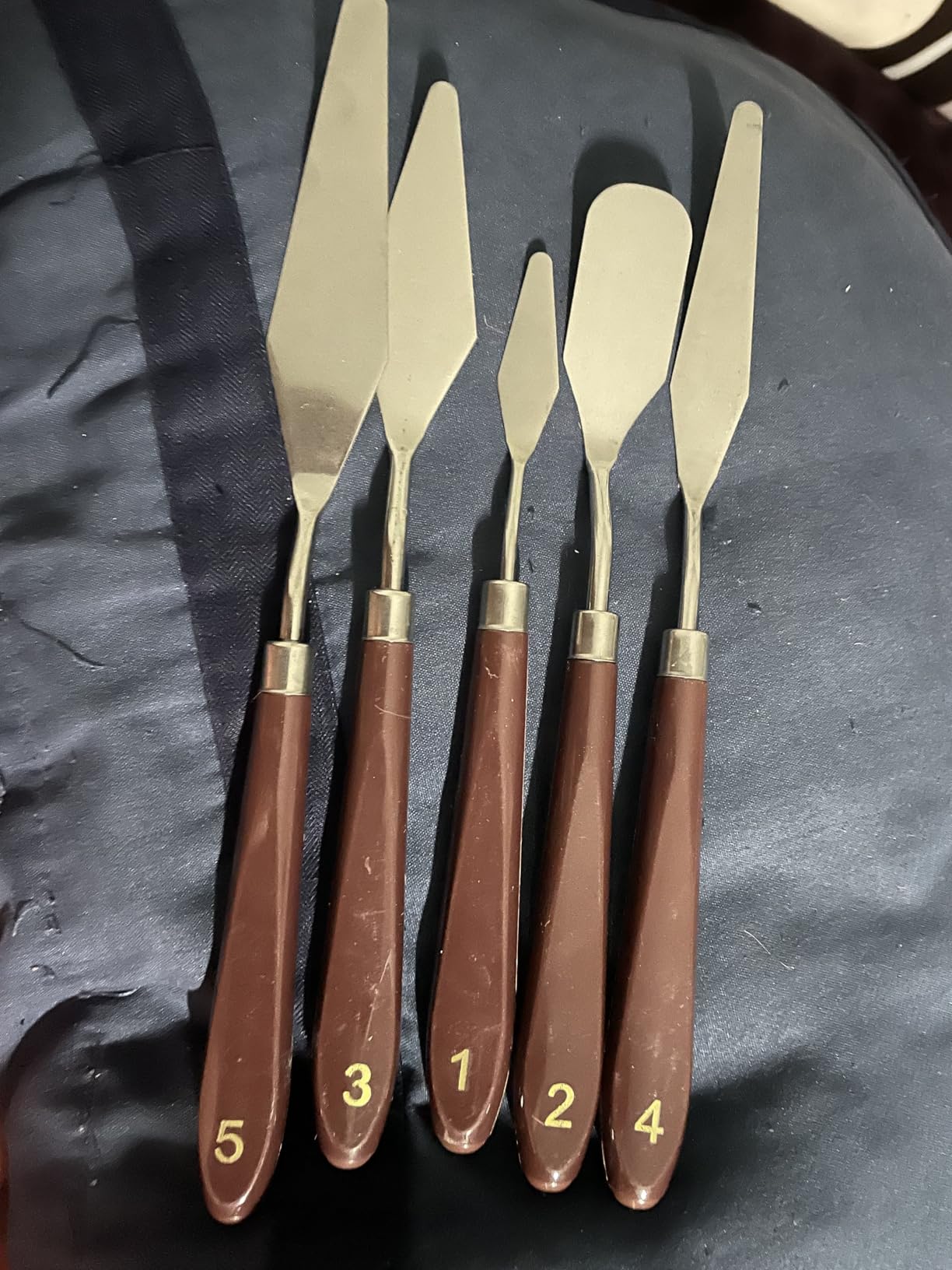 5pcs Palette Knife, Stainless Steel Spatula Palette Knife set, Pallet Knife, Painting Knives, Oil Painting Accessories for Oil, Canvas, Acrylic Painting By EGYPAMID customer photo 1