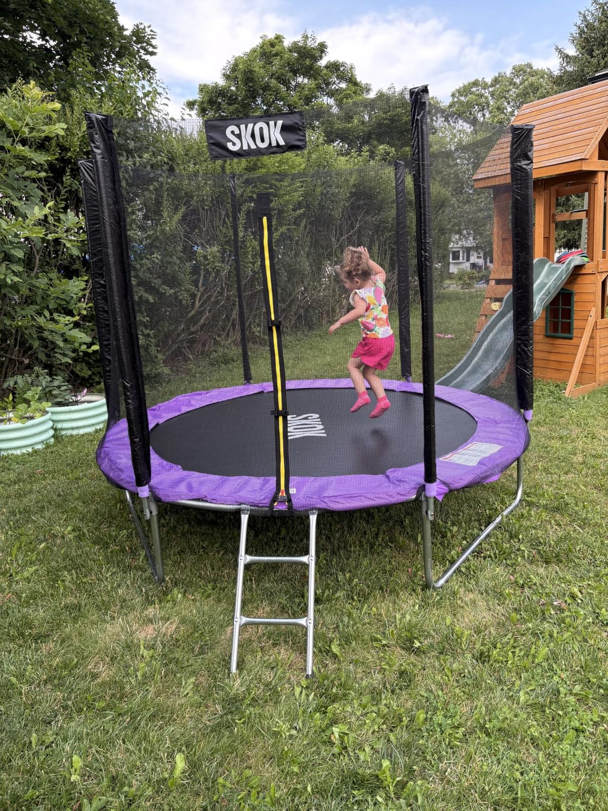 SKOK Trampoline for Kids,400LBS Outdoor Trampoline with Net-ASTM Approved Trampoline for Children and Adults customer photo 1