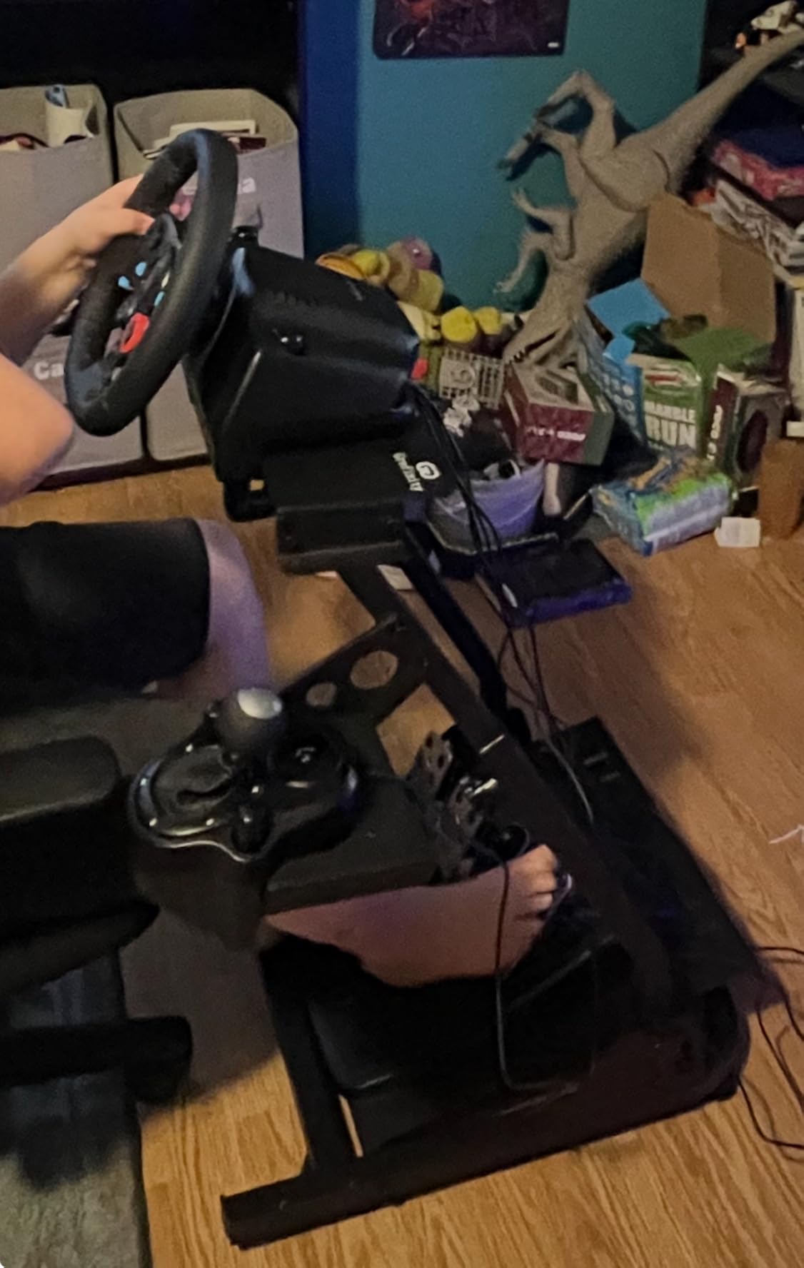 Grefinity Racing Wheel Stand, Height Adjustable Steering Wheel Stand customer photo 2
