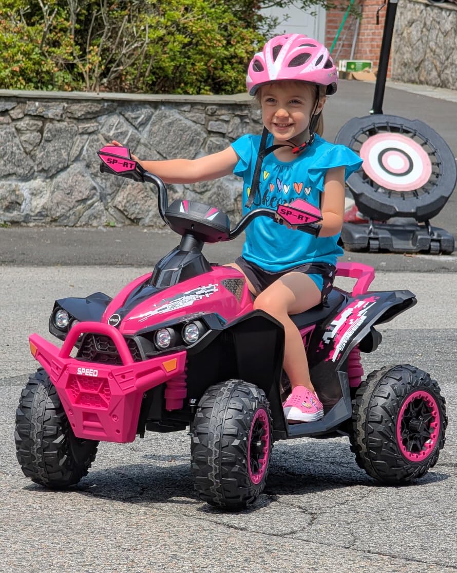 INFANS Kids ATV, 12V 4 Wheeler Ride on Toy, Dark Black customer photo 1
