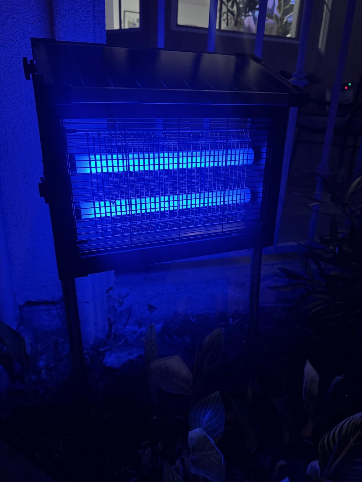 Solar Bug Zapper 4500V, Waterproof Mosquito Zapper Fly Traps Outdoor Patio | Auto Mode, Portable/Cordless/Rechargeable/Stake/Hang Design, 1 Acre Coverage, Dual LEDs, Patio Yard Camping Garden Pool Ideal customer photo 2
