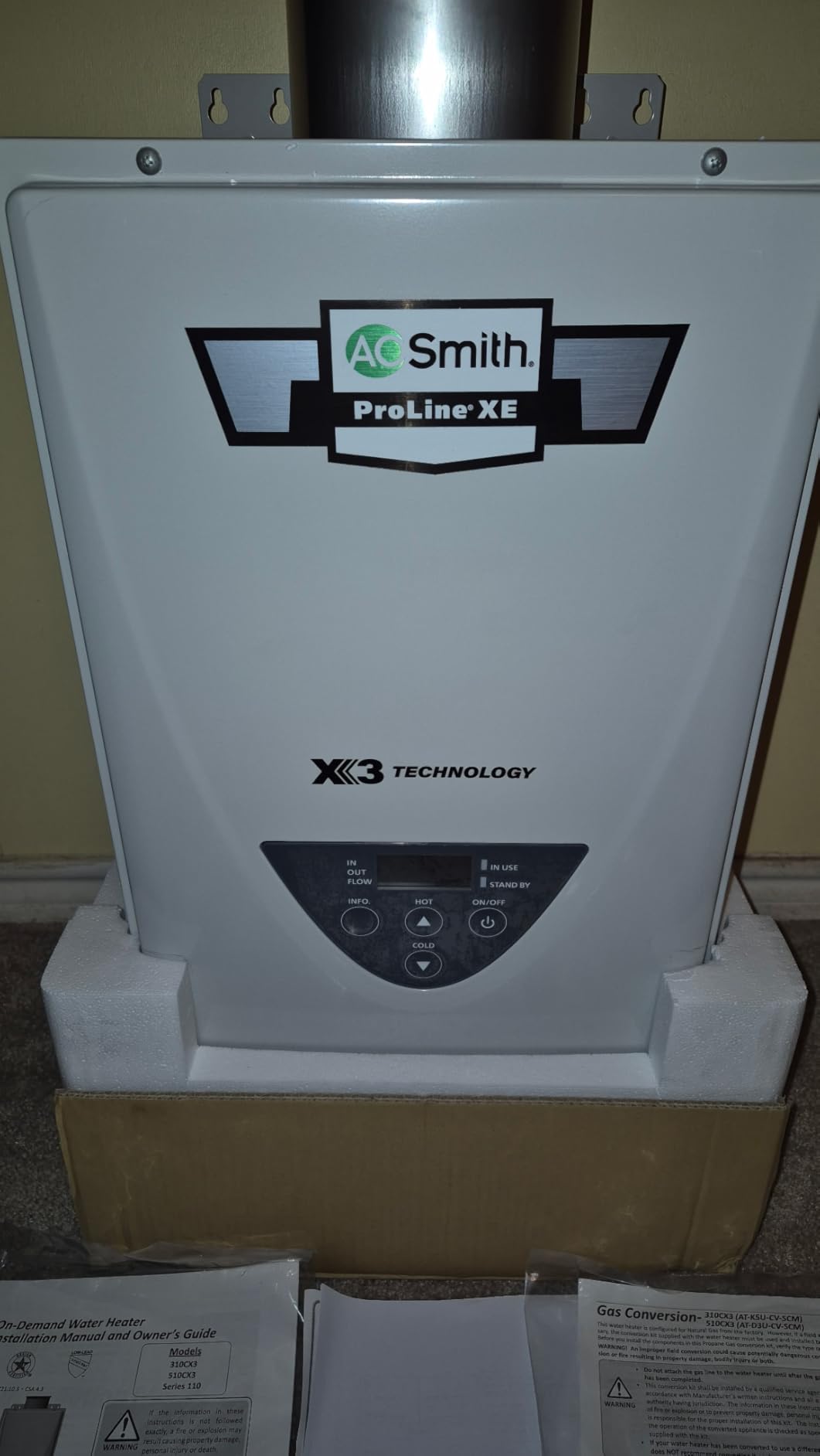A. O. Smith Water Heater | 8 GPM, 190K BTU | NG Indoor, X3 | ATI-310CX3 | For 2-3 Bath Homes | Continuous Flow, Scale Prevention, 15-Year Warranty customer photo 1