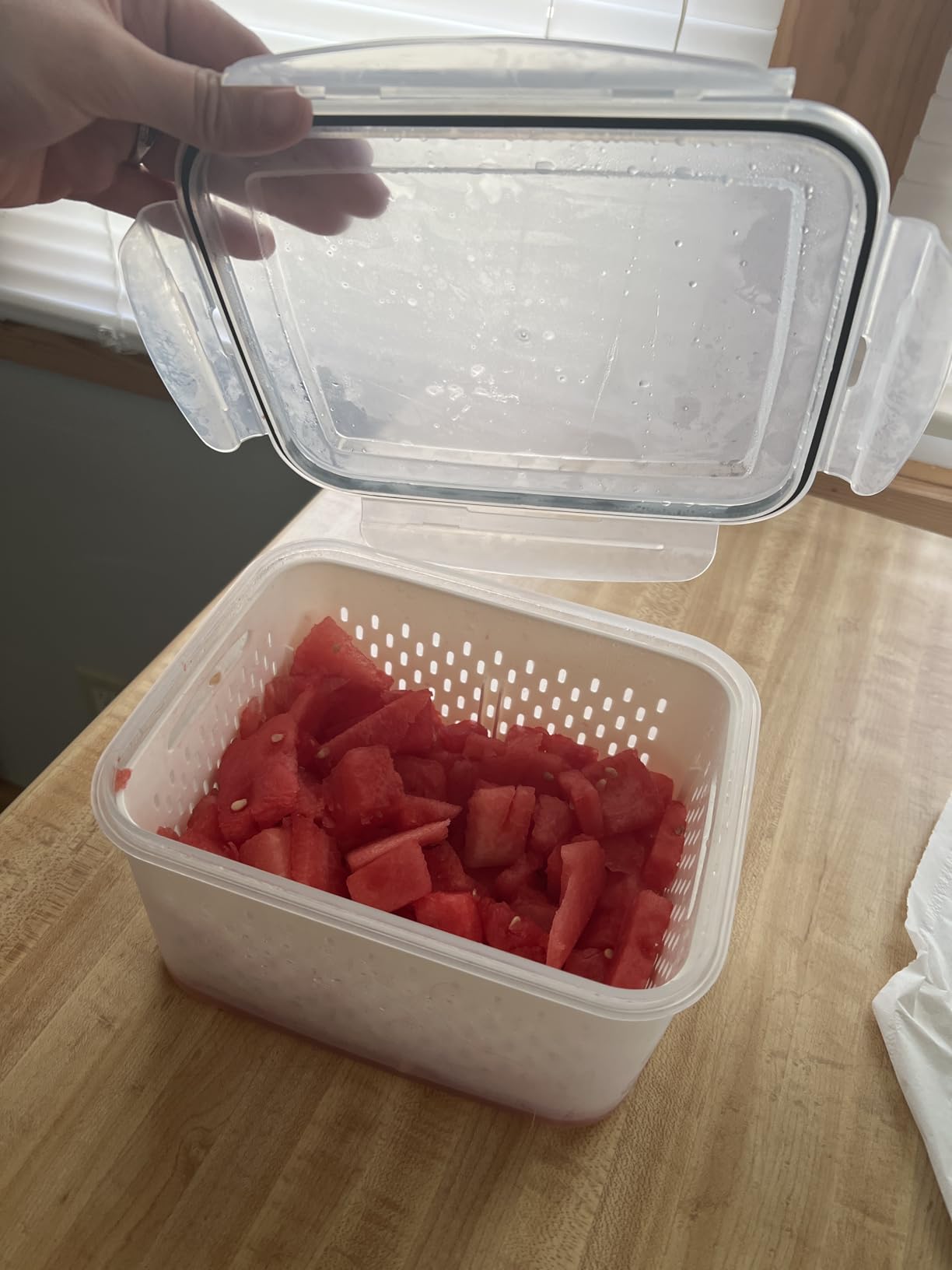 Anysig 8 Pack Fridge Fruit Storage Containers with Removable Colander customer photo 1