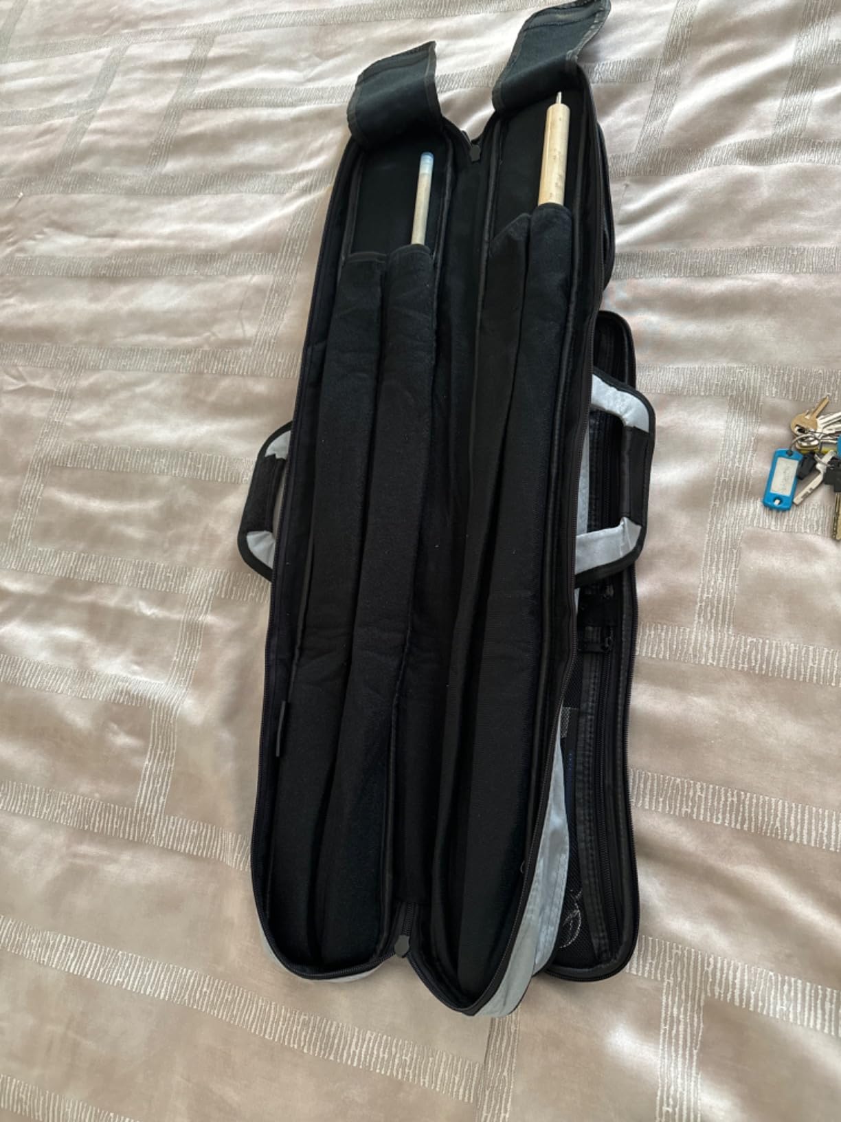 PEKREWS Pool Cue Case, Pool Stick Case 2x2 with 2 Accessories Pockets customer photo 1
