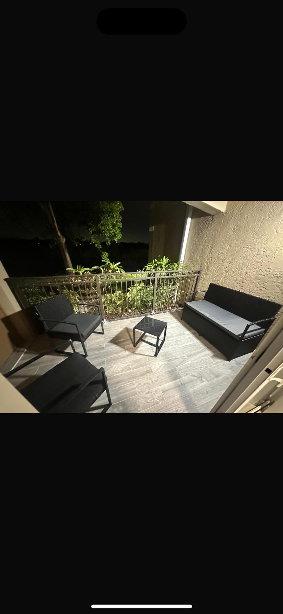 Greesum Patio Loveseat PE Rattan Wicker Outdoor Furniture,Black & Gray customer photo 1
